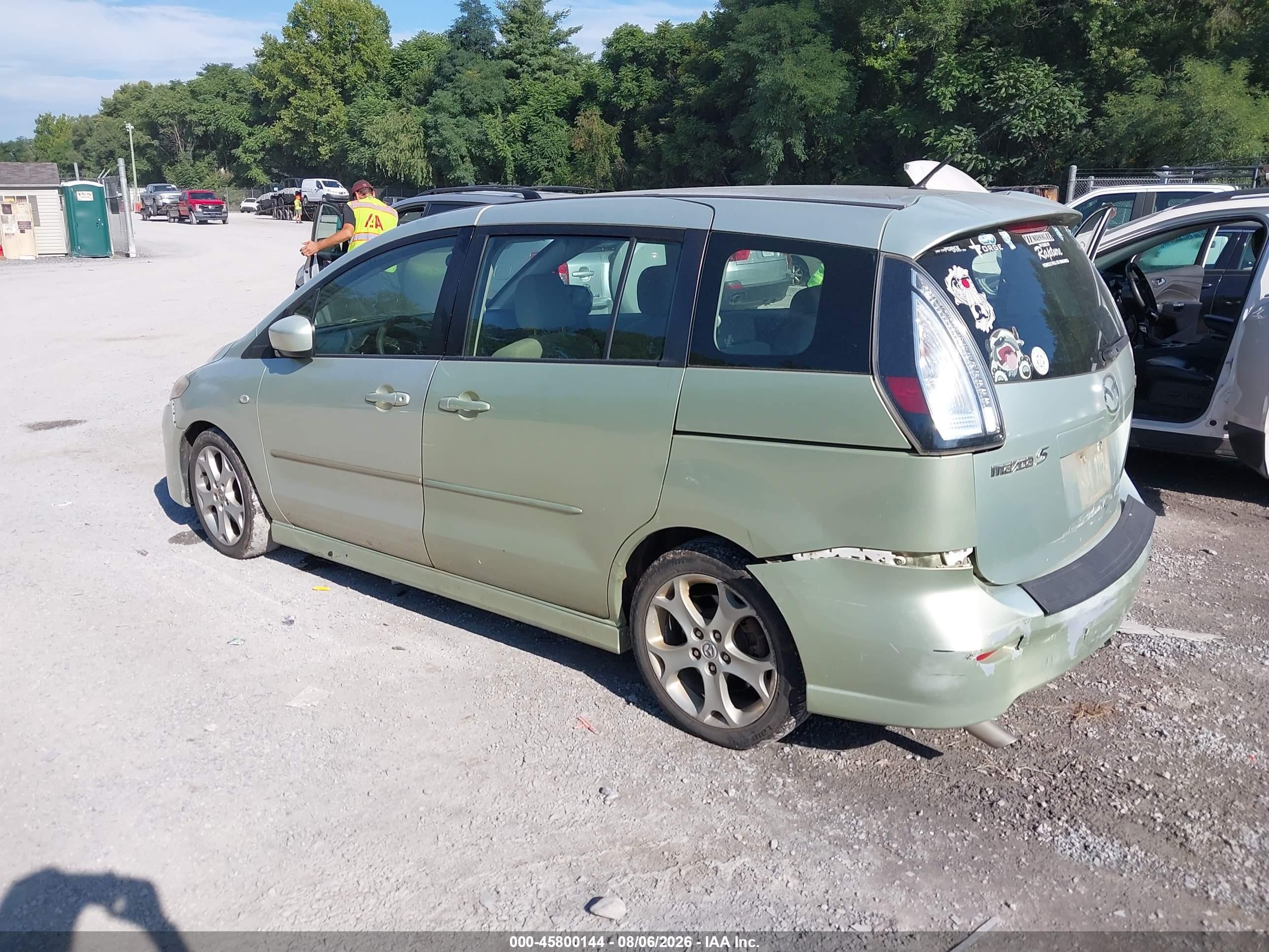 2008 Mazda Mazda5 Touring Green vin: JM1CR29L380302518