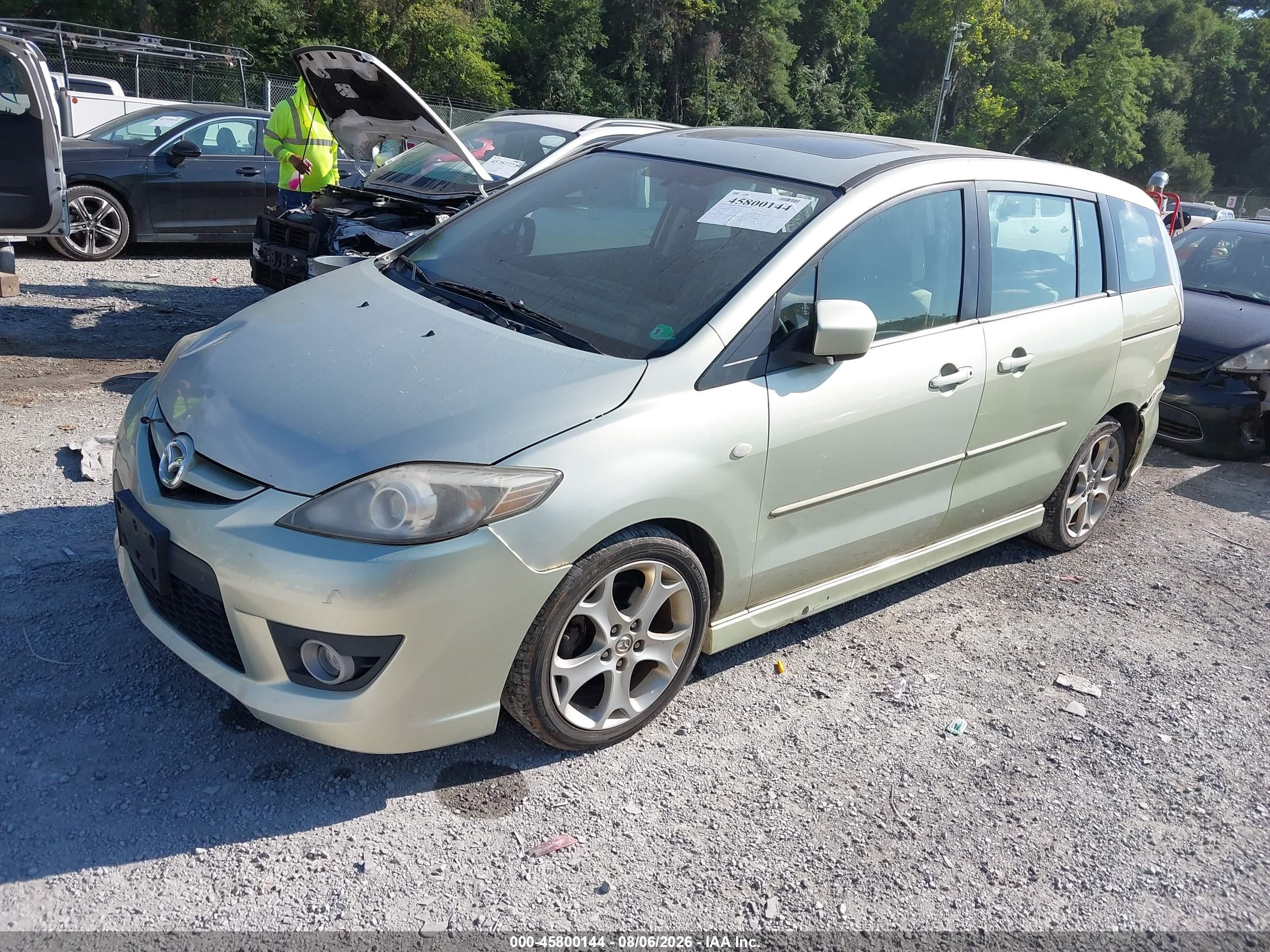 2008 Mazda Mazda5 Touring Green vin: JM1CR29L380302518
