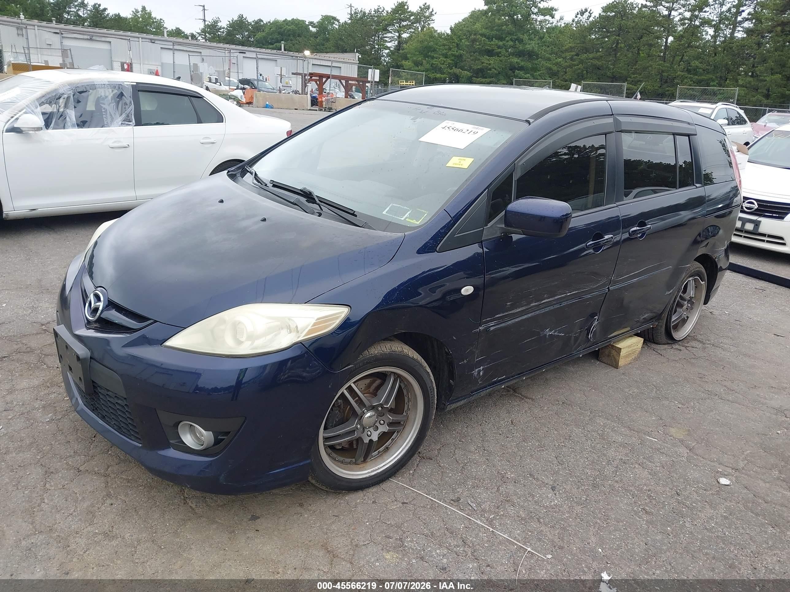 2008 Mazda Mazda5 Sport Blue vin: JM1CR29L580307350