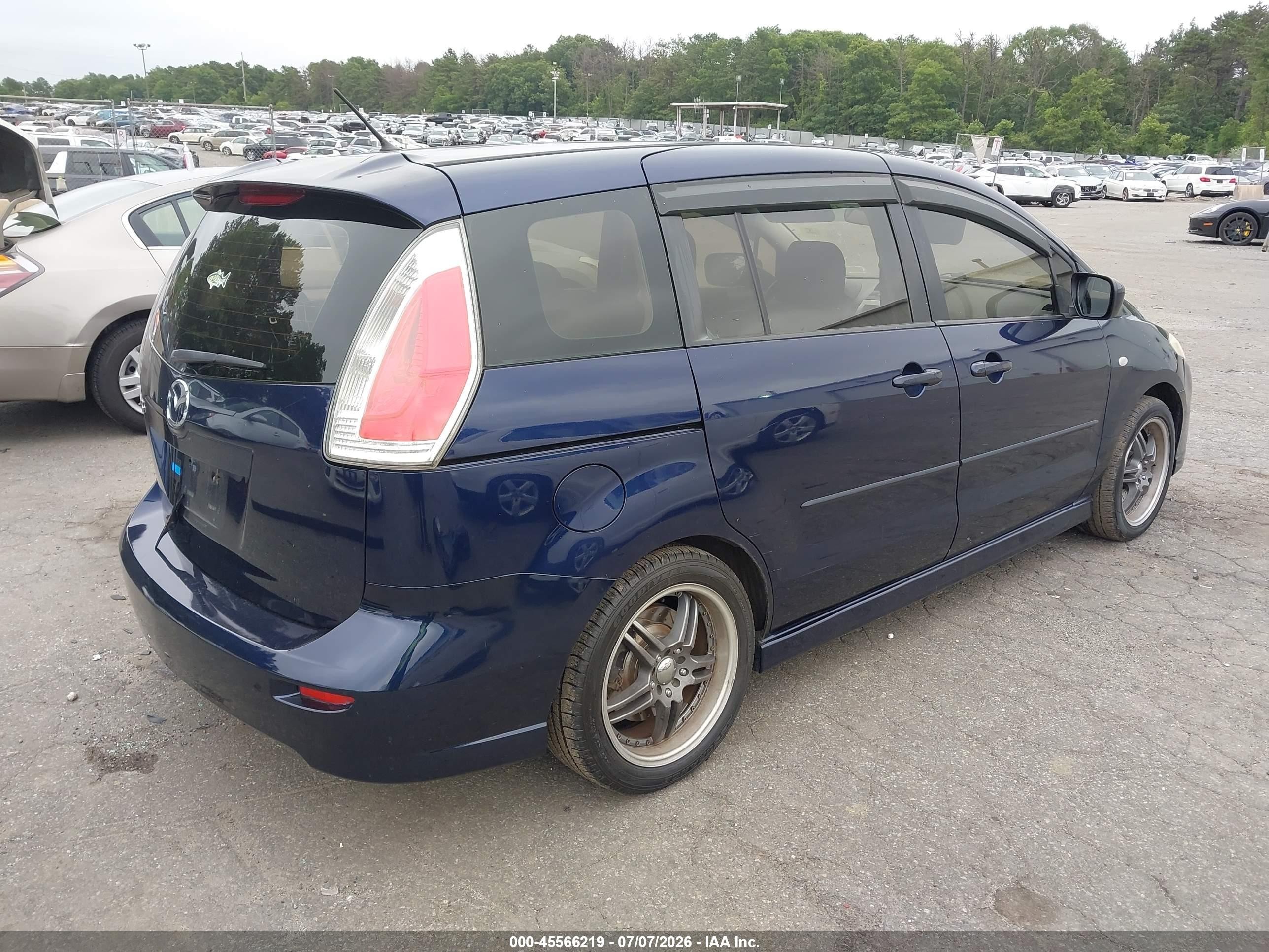 2008 Mazda Mazda5 Sport Blue vin: JM1CR29L580307350
