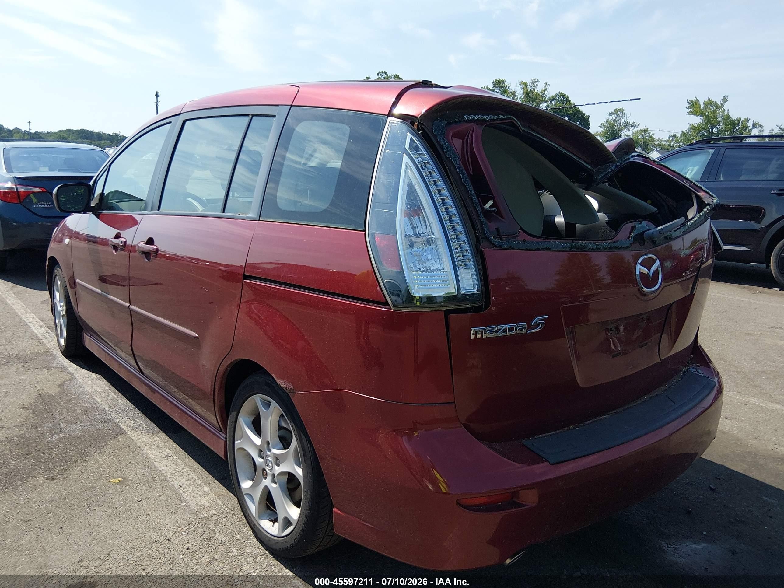 2008 Mazda Mazda5 Touring Red vin: JM1CR29L580320583