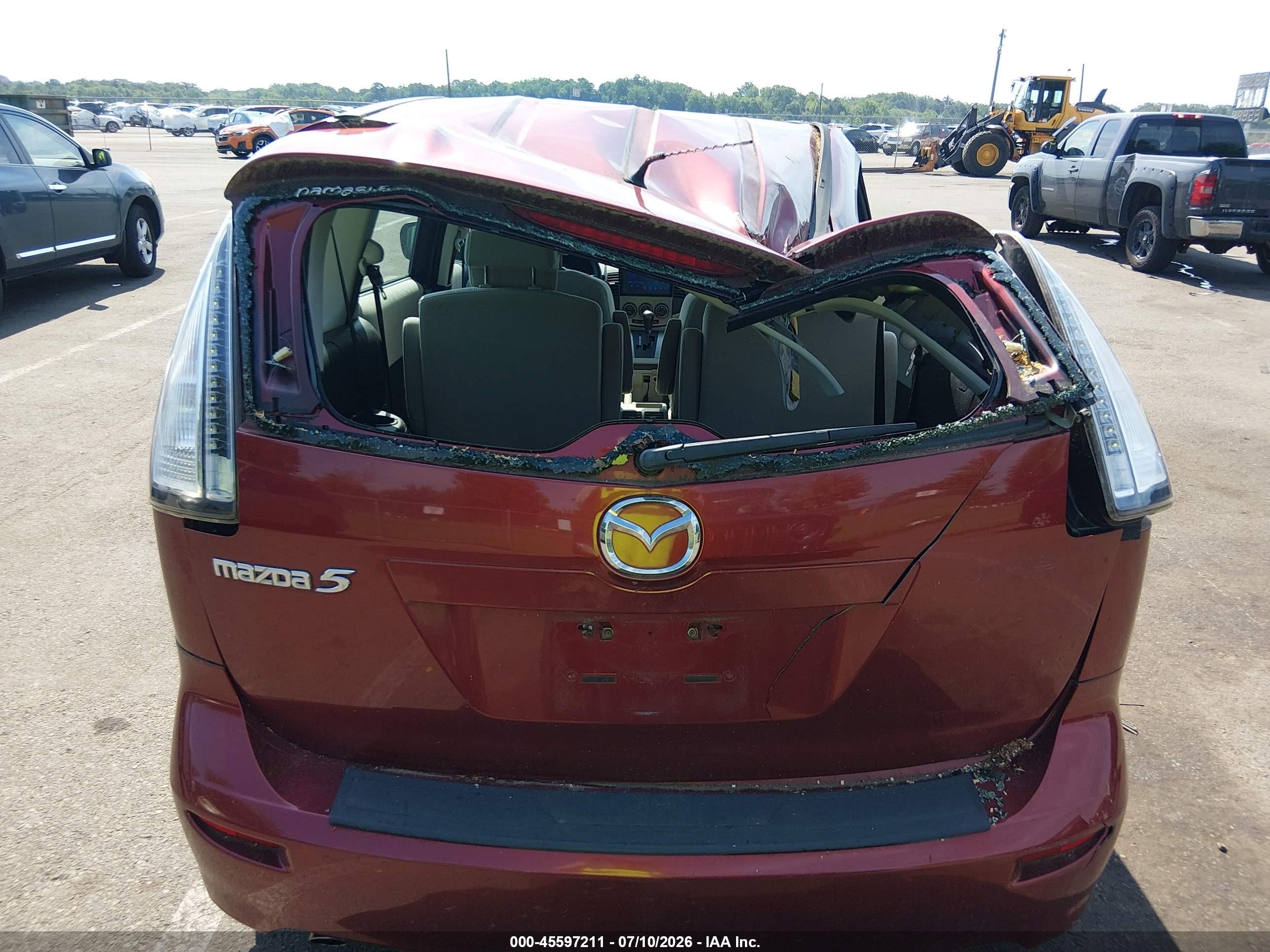 2008 Mazda Mazda5 Touring Red vin: JM1CR29L580320583