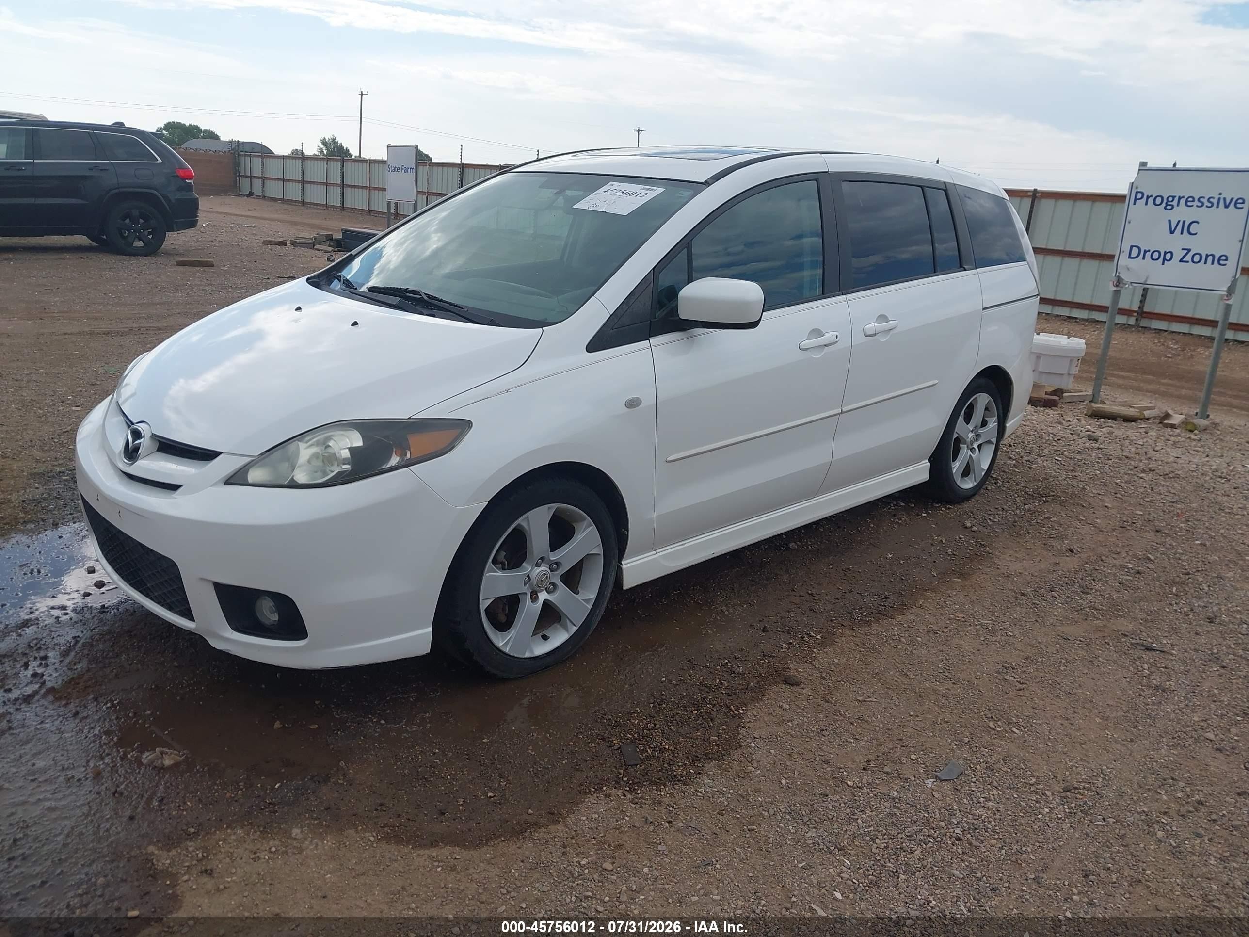 2007 Mazda Mazda5 Grand Touring White vin: JM1CR29L670143461