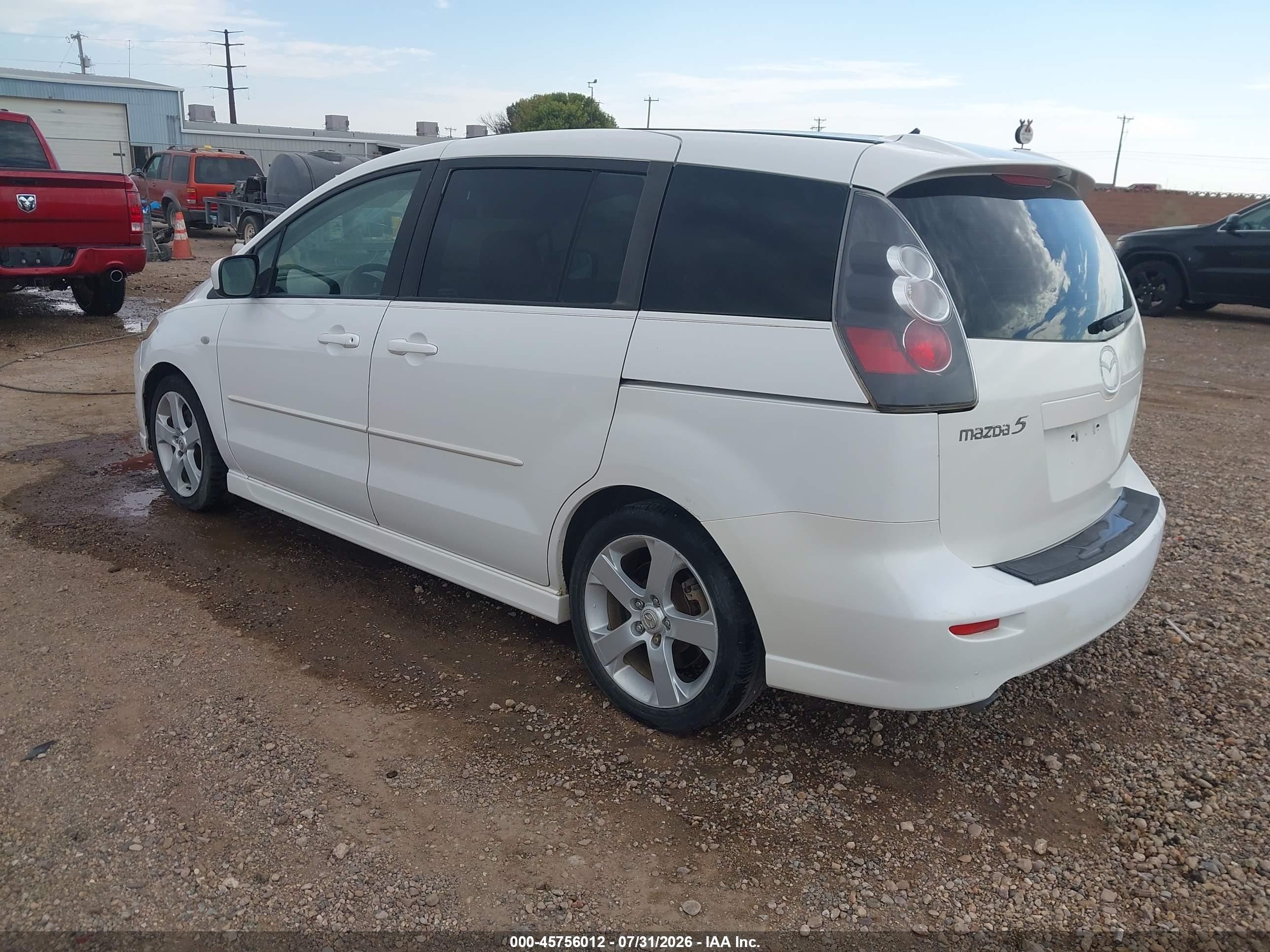 2007 Mazda Mazda5 Grand Touring White vin: JM1CR29L670143461