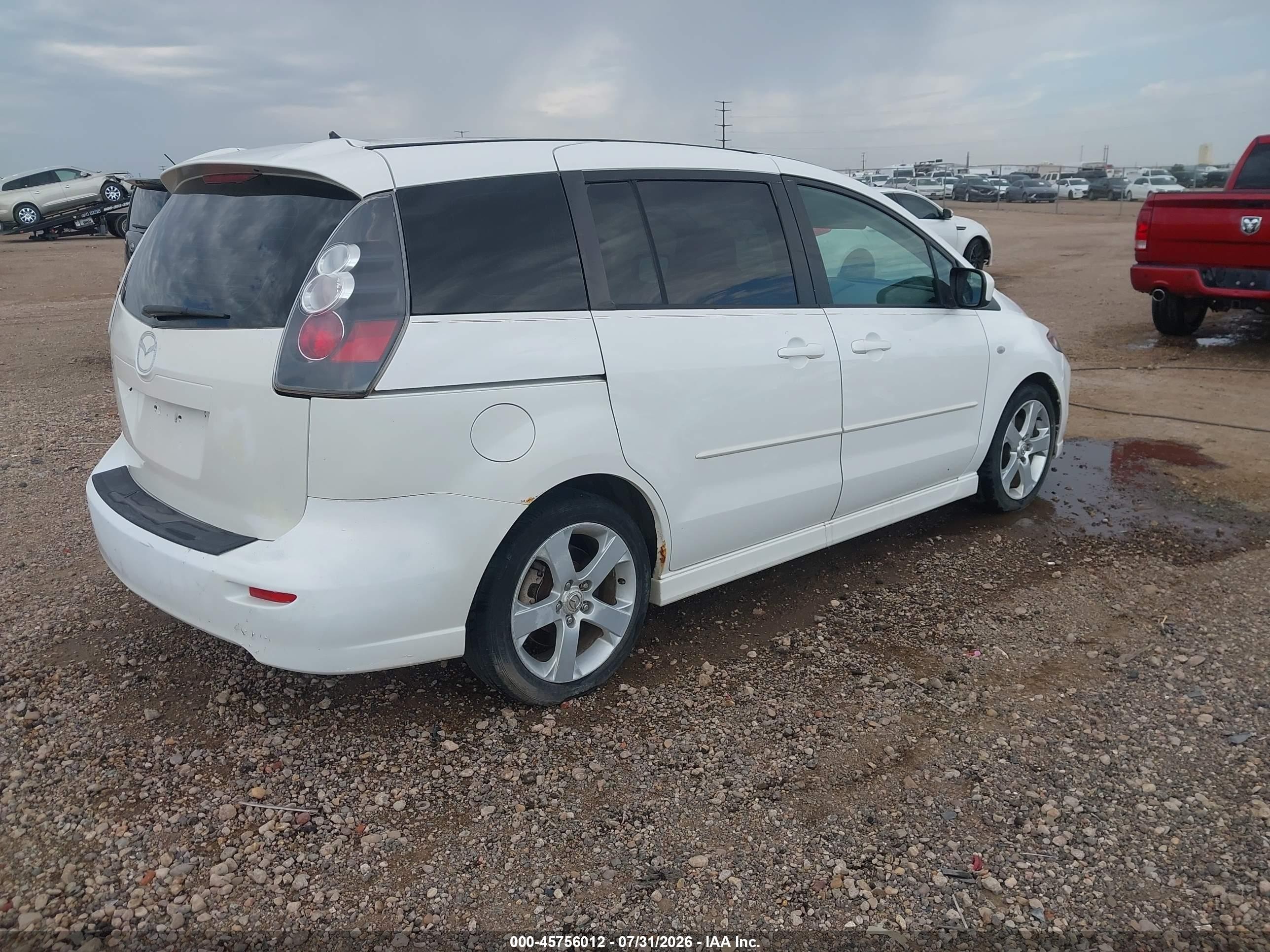 2007 Mazda Mazda5 Grand Touring White vin: JM1CR29L670143461
