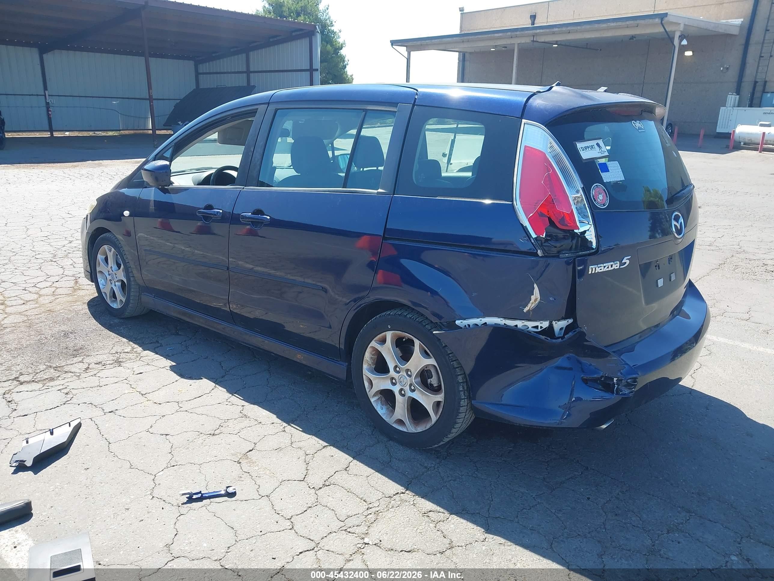 2008 Mazda Mazda5 Sport Blue vin: JM1CR29L980304936