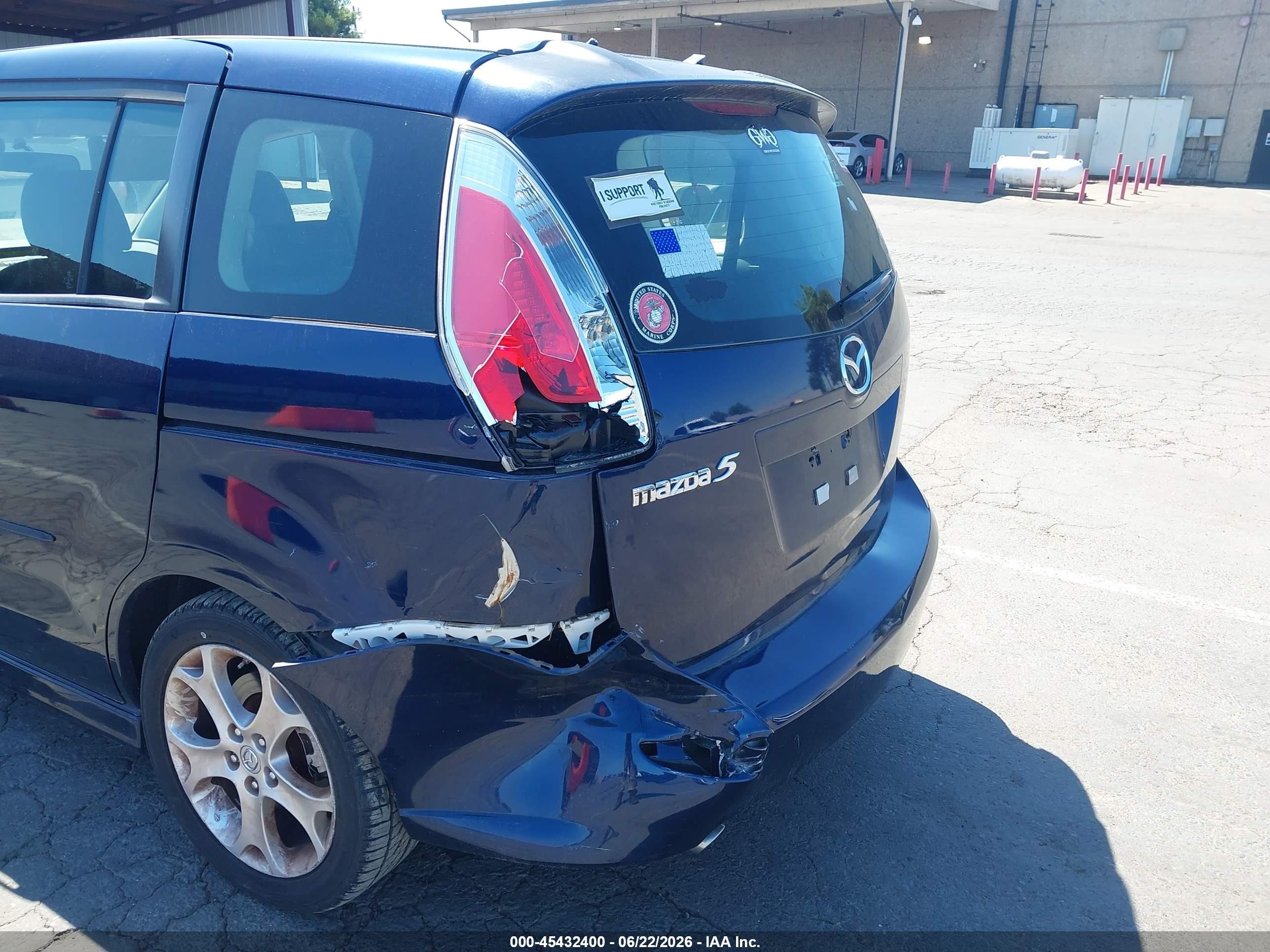 2008 Mazda Mazda5 Sport Blue vin: JM1CR29L980304936