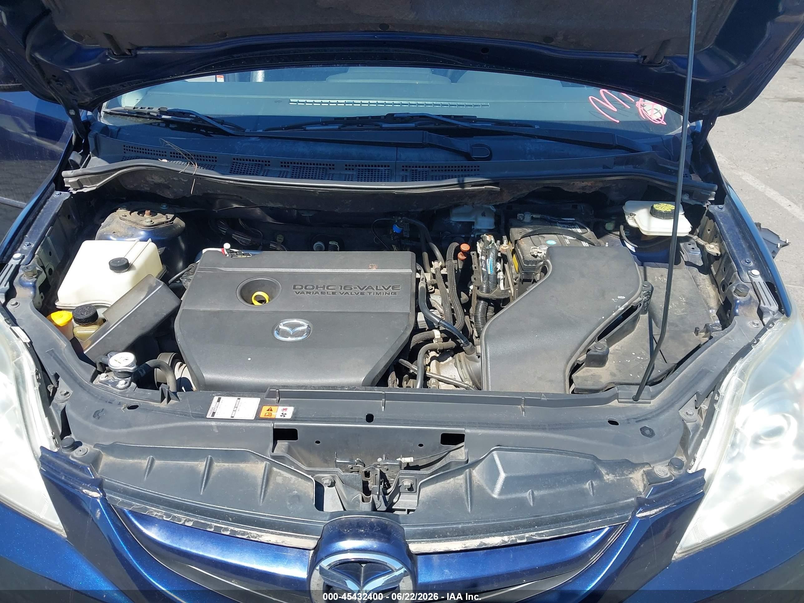 2008 Mazda Mazda5 Sport Blue vin: JM1CR29L980304936