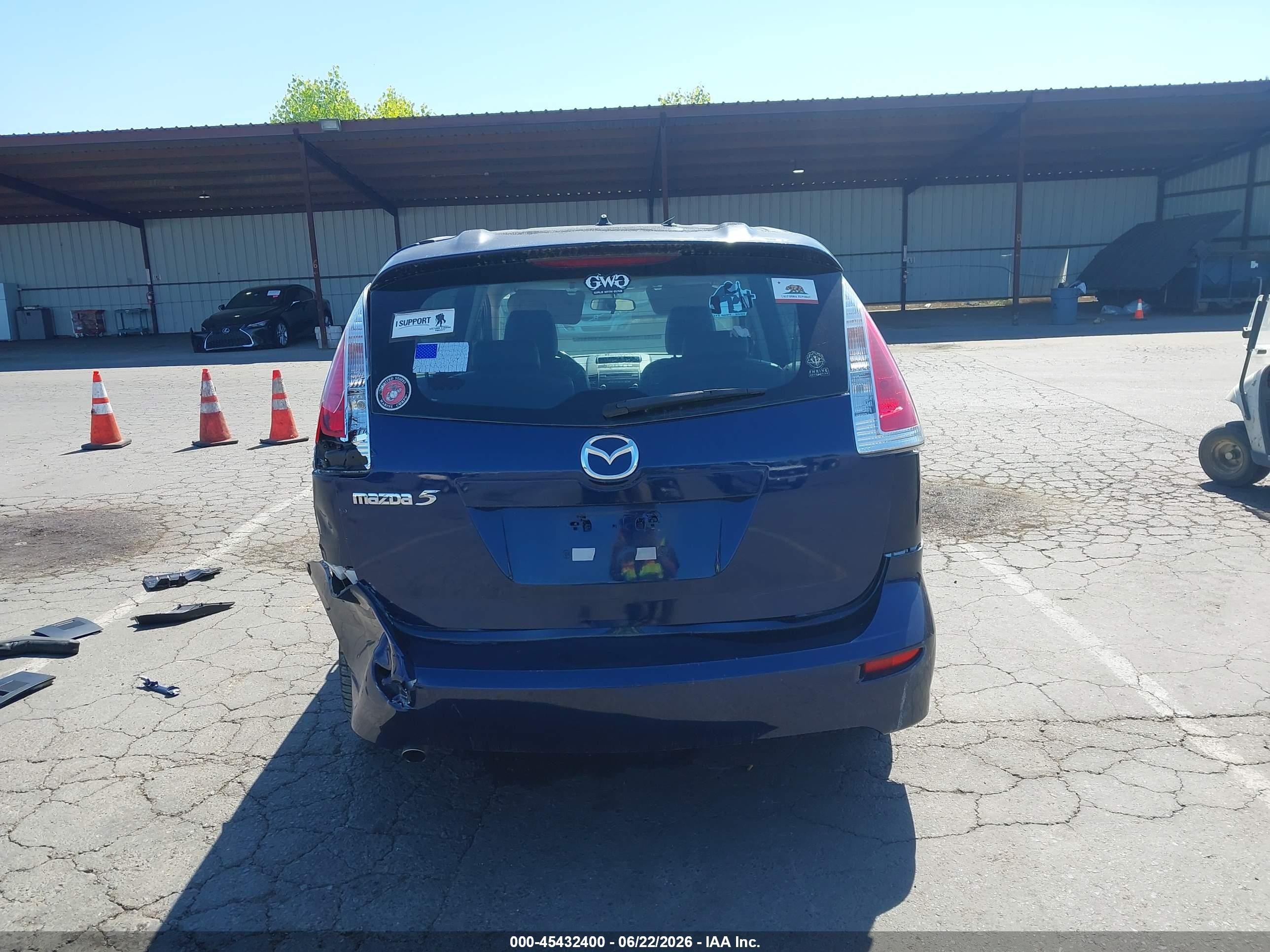 2008 Mazda Mazda5 Sport Blue vin: JM1CR29L980304936