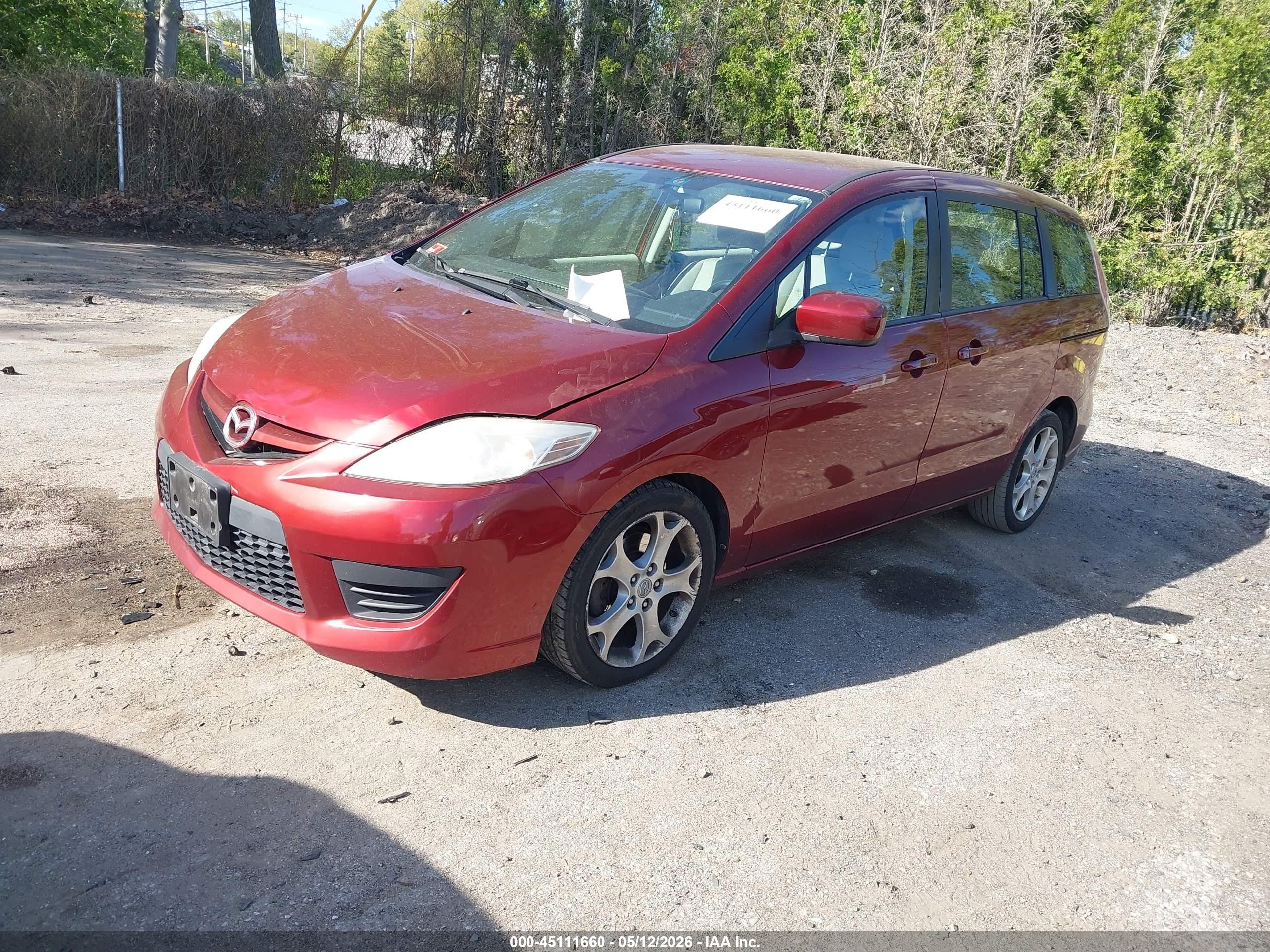 2010 Mazda Mazda5 Sport Red vin: JM1CR2W33A0388701