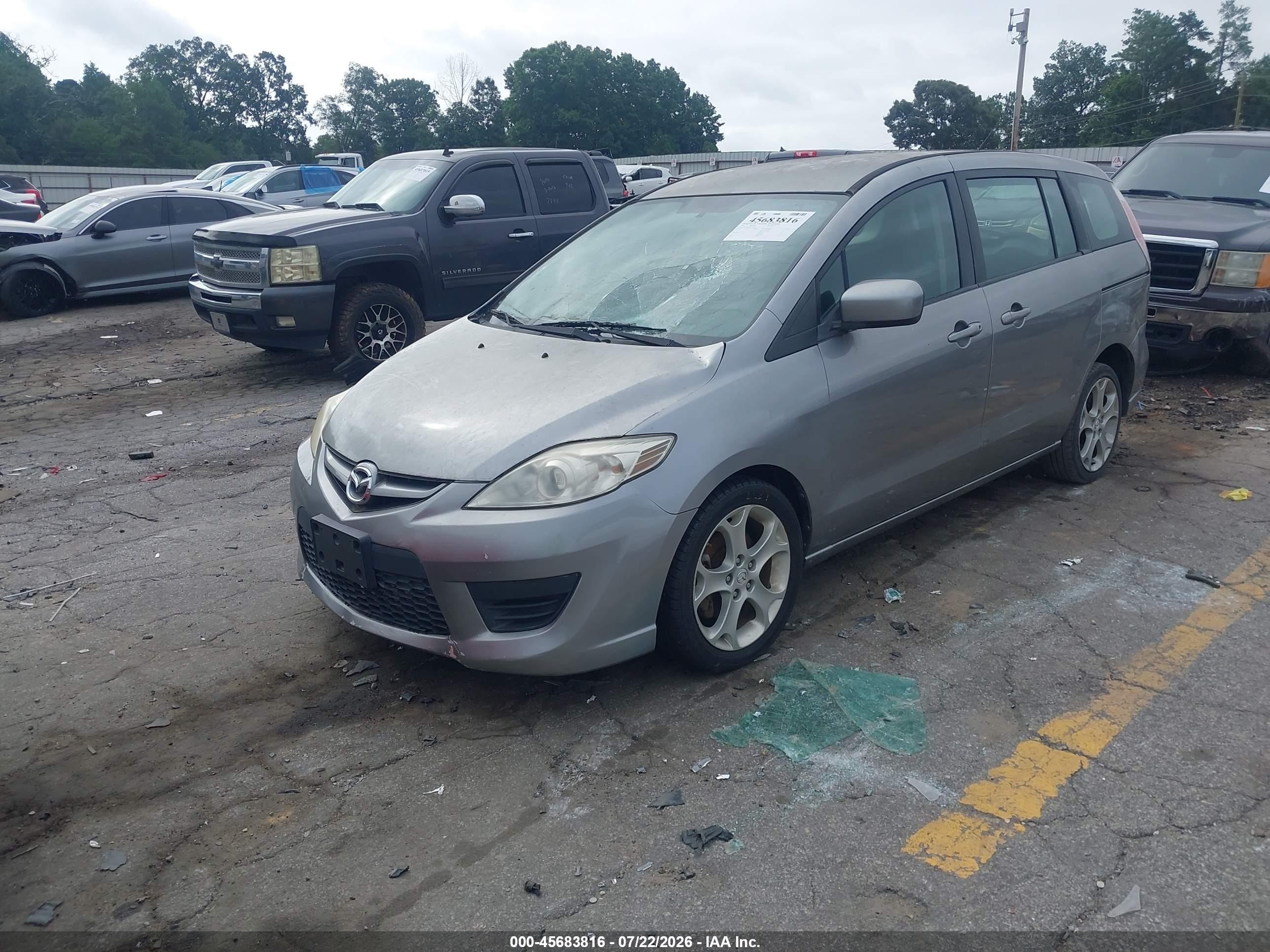 2010 Mazda Mazda5 Sport Silver vin: JM1CR2W36A0366059