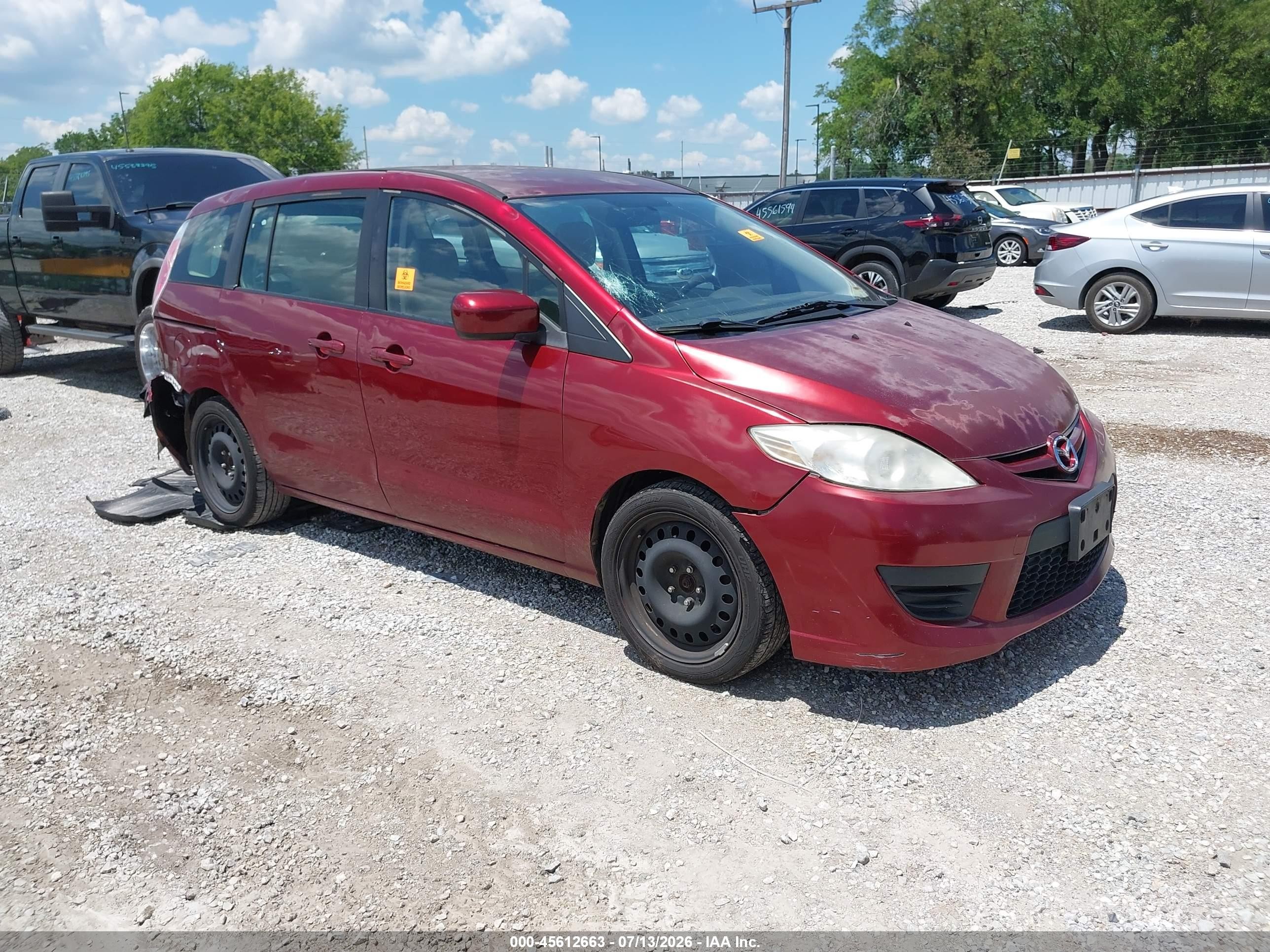 2010 Mazda Mazda5 Sport Красный vin: JM1CR2W36A0373450