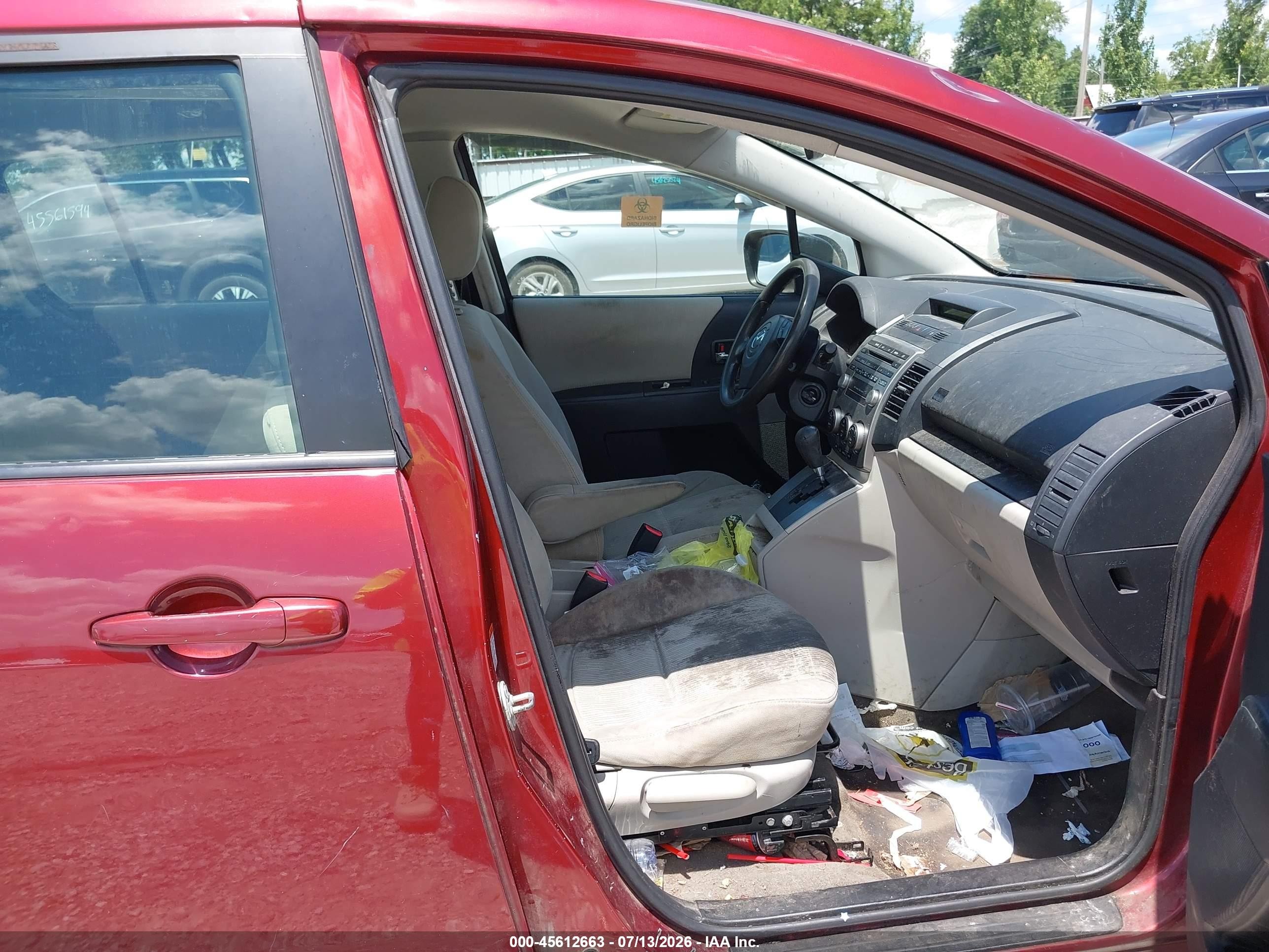 2010 Mazda Mazda5 Sport Красный vin: JM1CR2W36A0373450