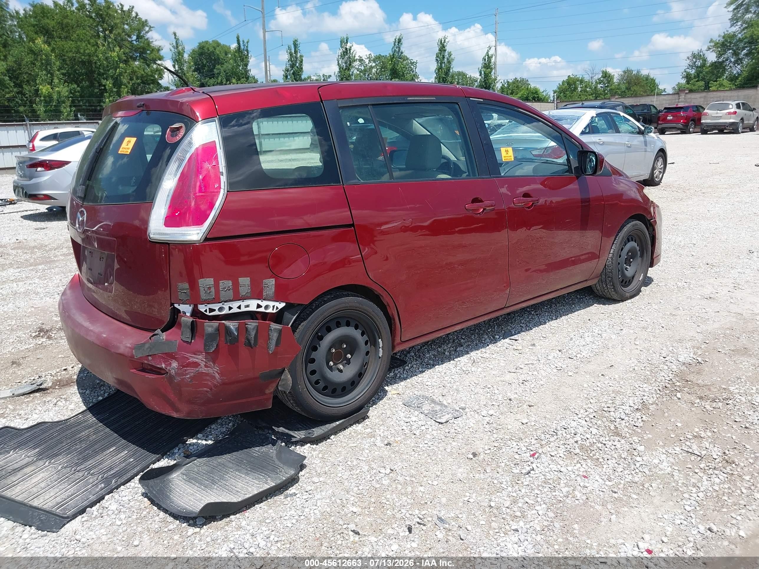 2010 Mazda Mazda5 Sport Красный vin: JM1CR2W36A0373450