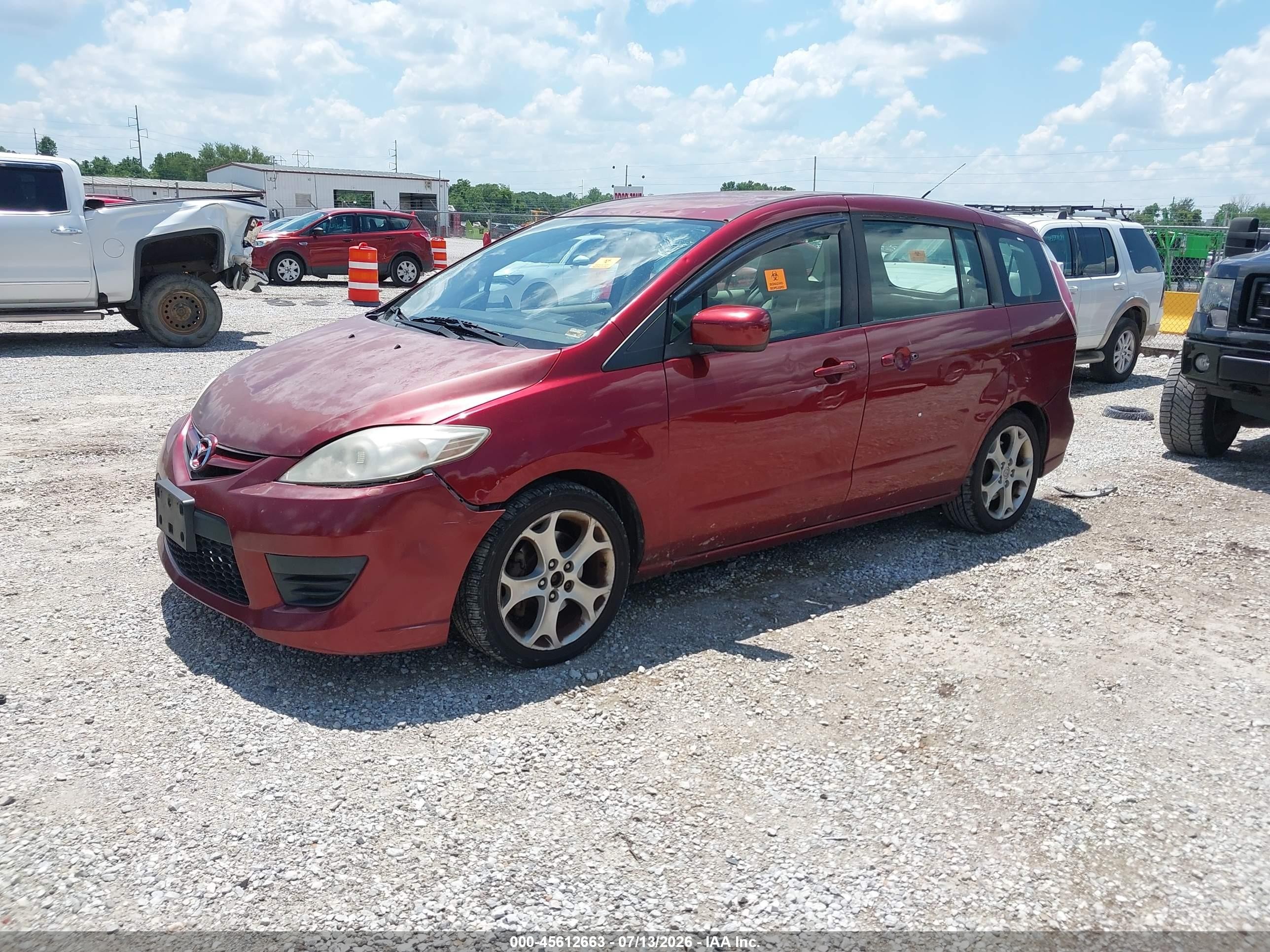 2010 Mazda Mazda5 Sport Красный vin: JM1CR2W36A0373450