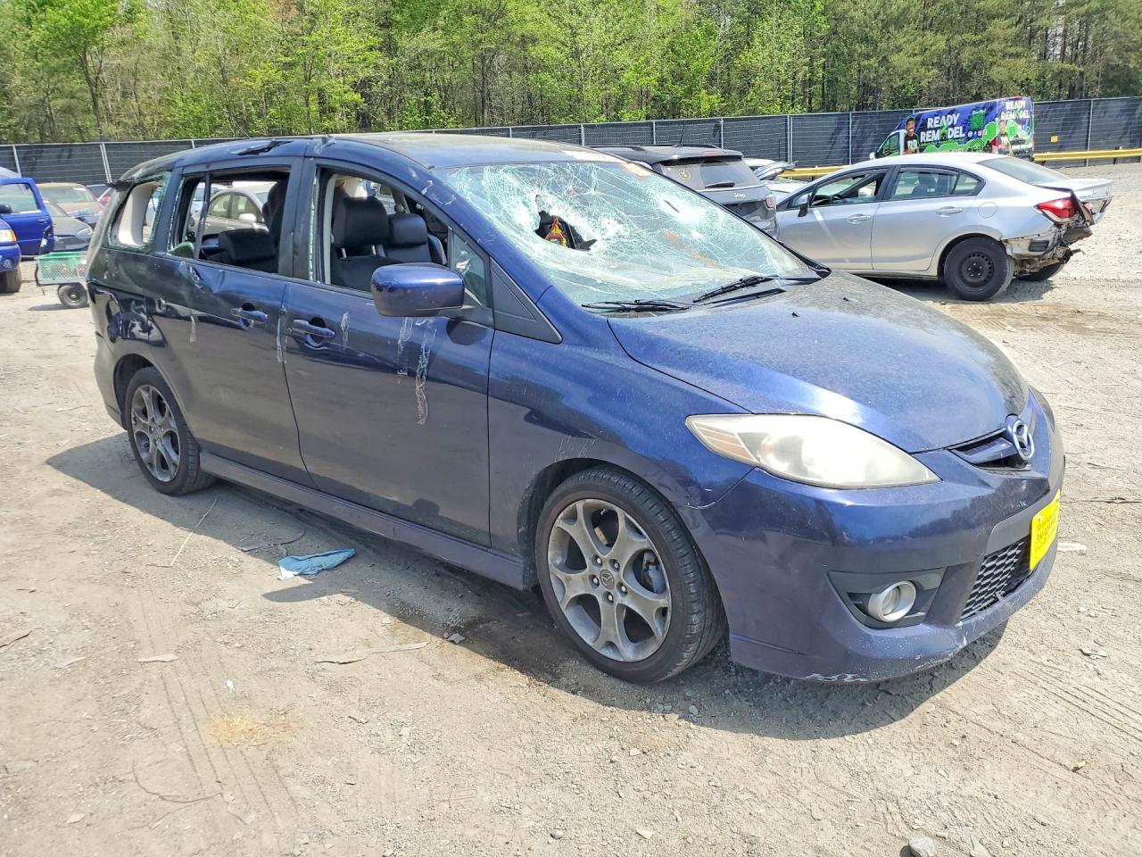 2010 Mazda 5 Blue vin: JM1CR2W37A0386580
