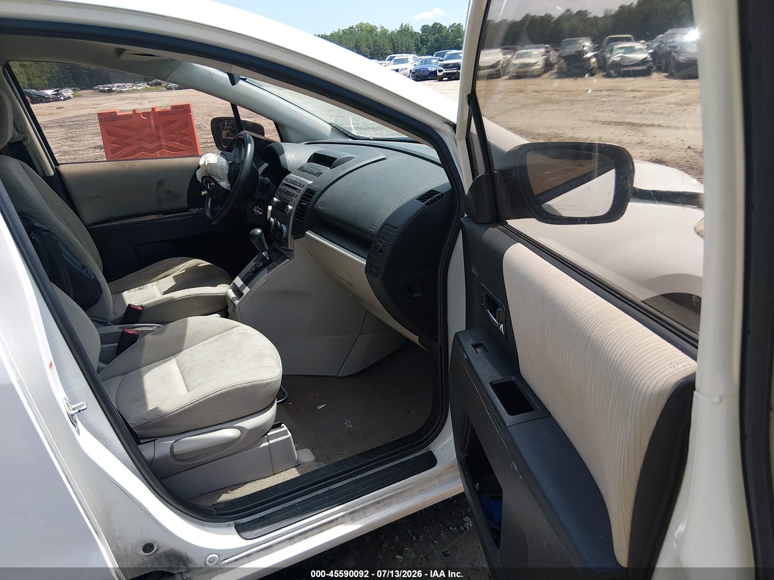 2010 Mazda Mazda5 Sport White vin: JM1CR2W39A0361938