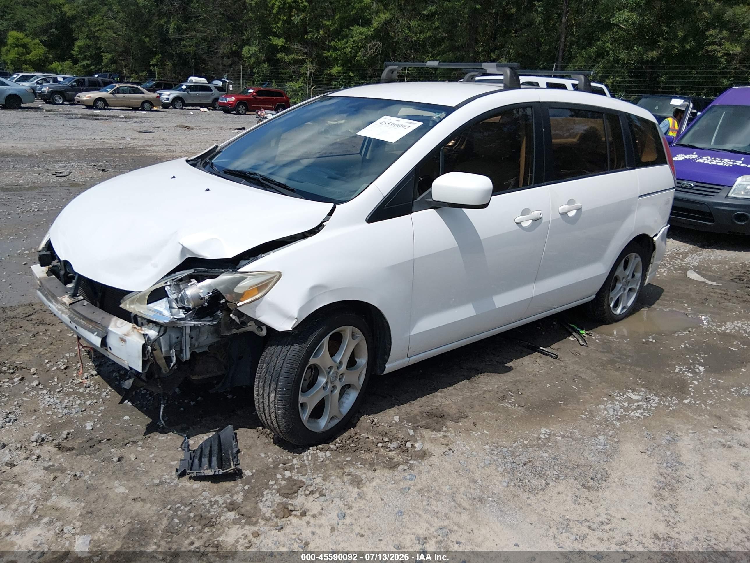 2010 Mazda Mazda5 Sport White vin: JM1CR2W39A0361938