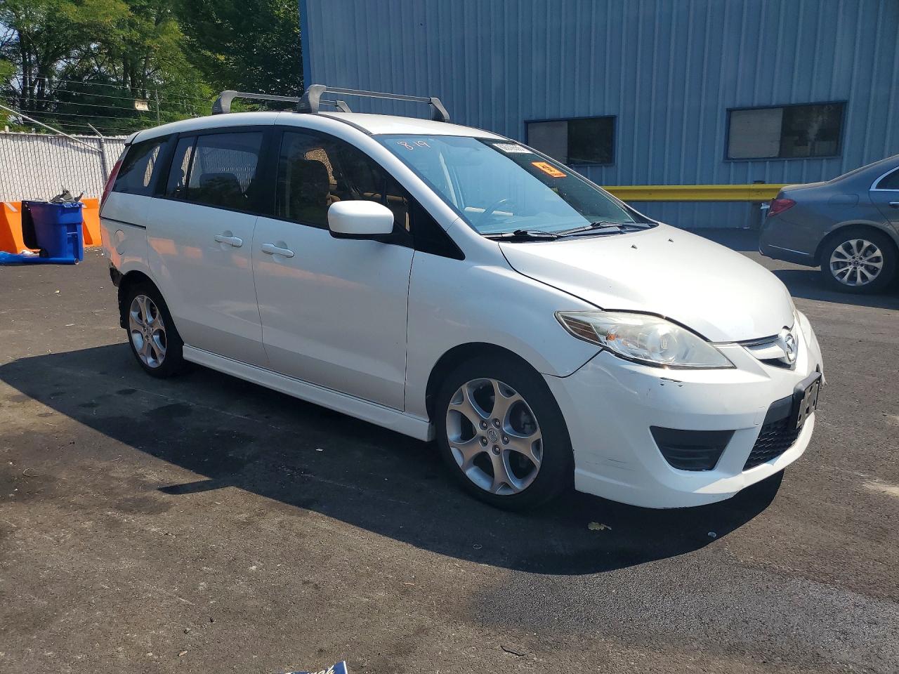 2010 Mazda 5 White vin: JM1CR2W3XA0368588