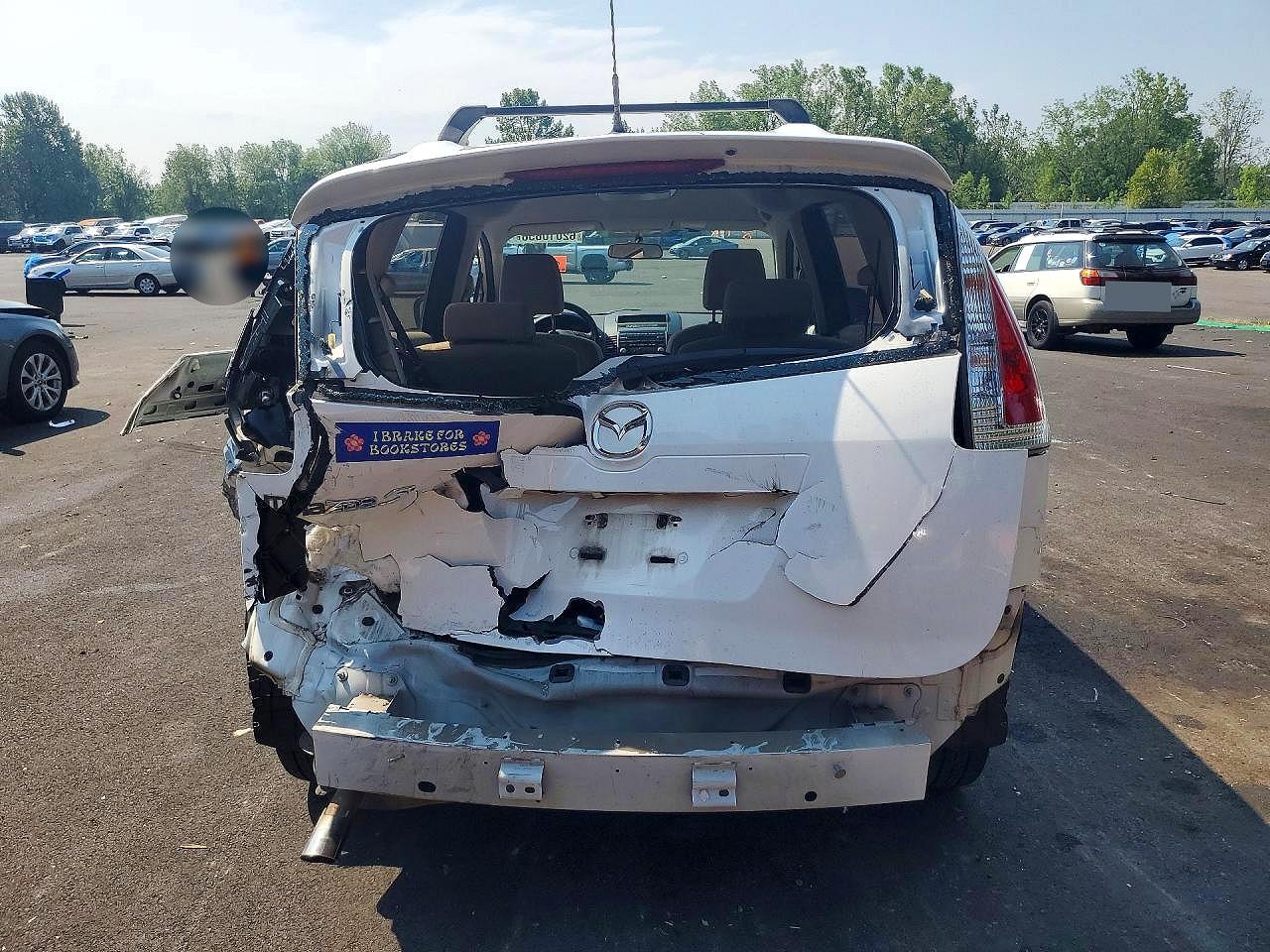 2010 Mazda 5 White vin: JM1CR2W3XA0368588