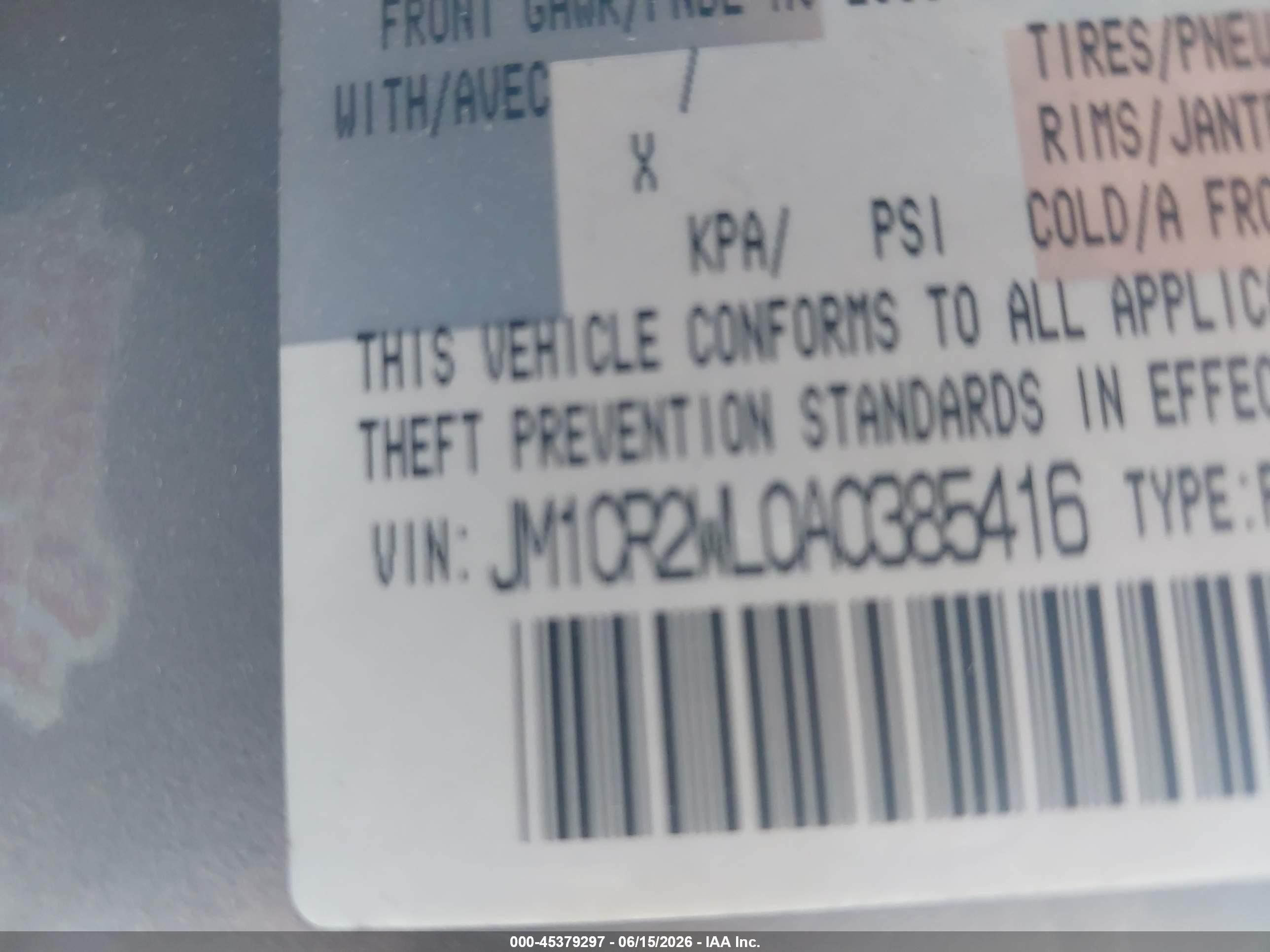 2010 Mazda Mazda5 Sport Gray vin: JM1CR2WL0A0385416