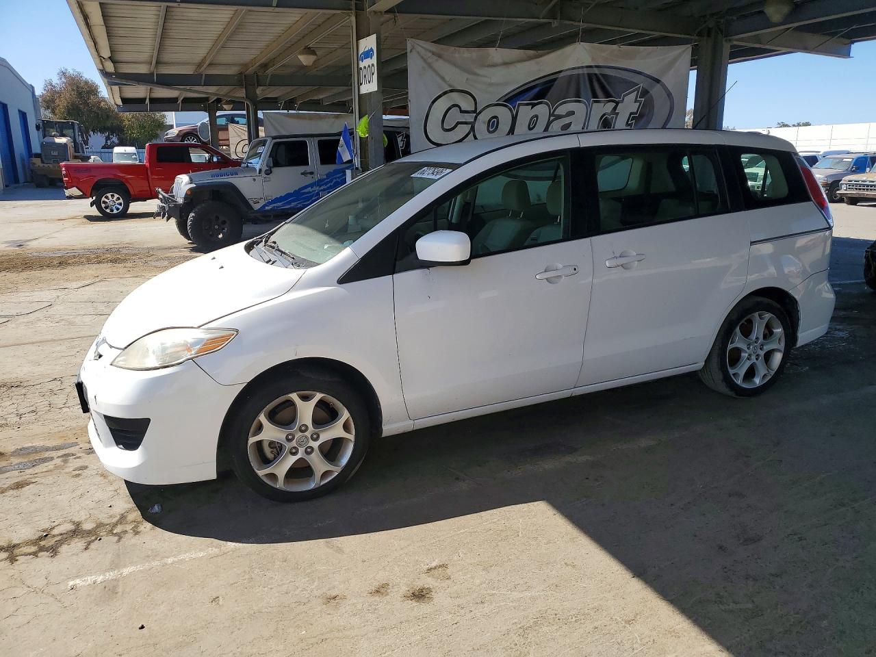 2010 Mazda 5 White vin: JM1CR2WL5A0384505