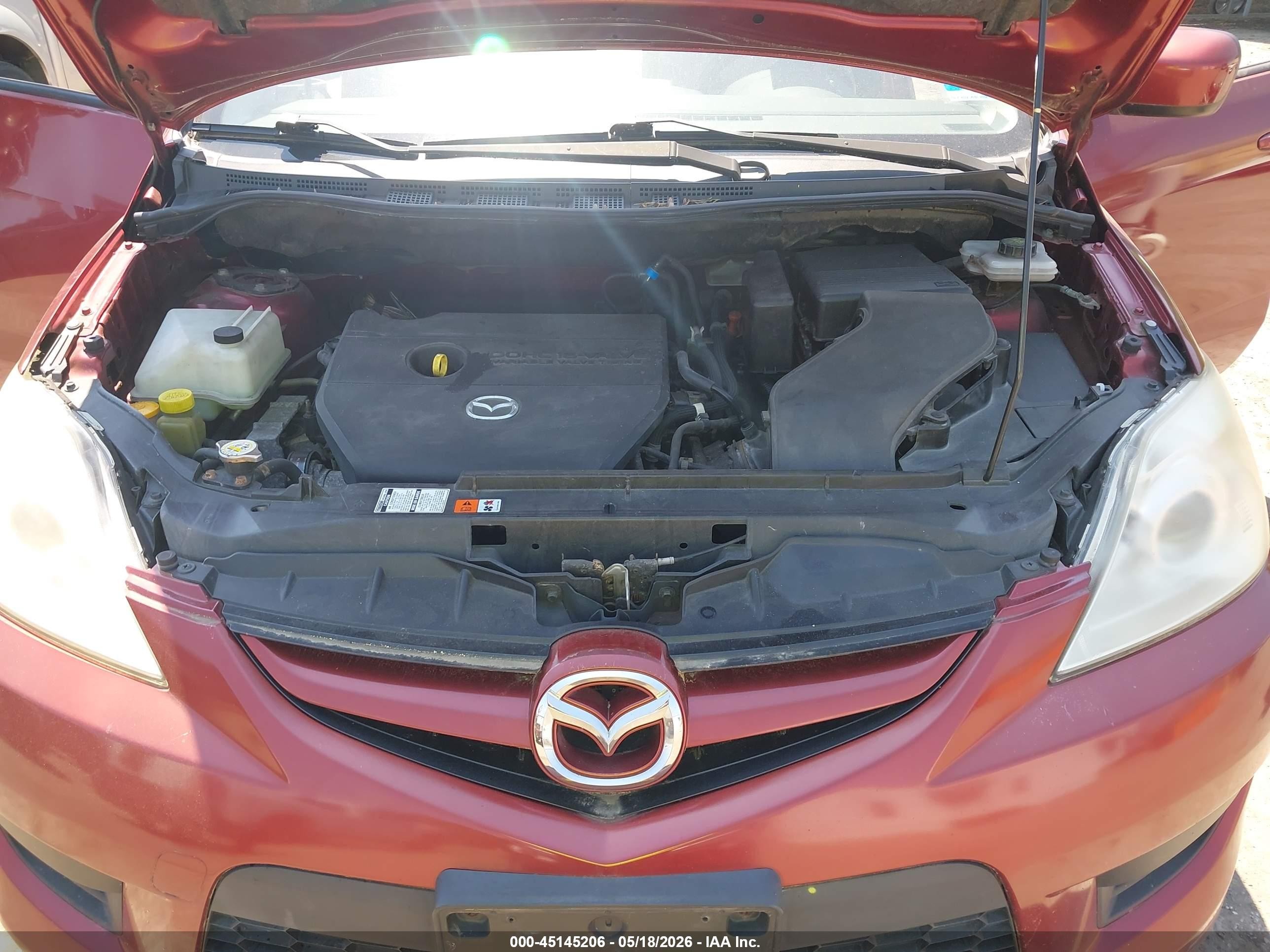 2010 Mazda Mazda5 Sport Red vin: JM1CR2WLXA0377405