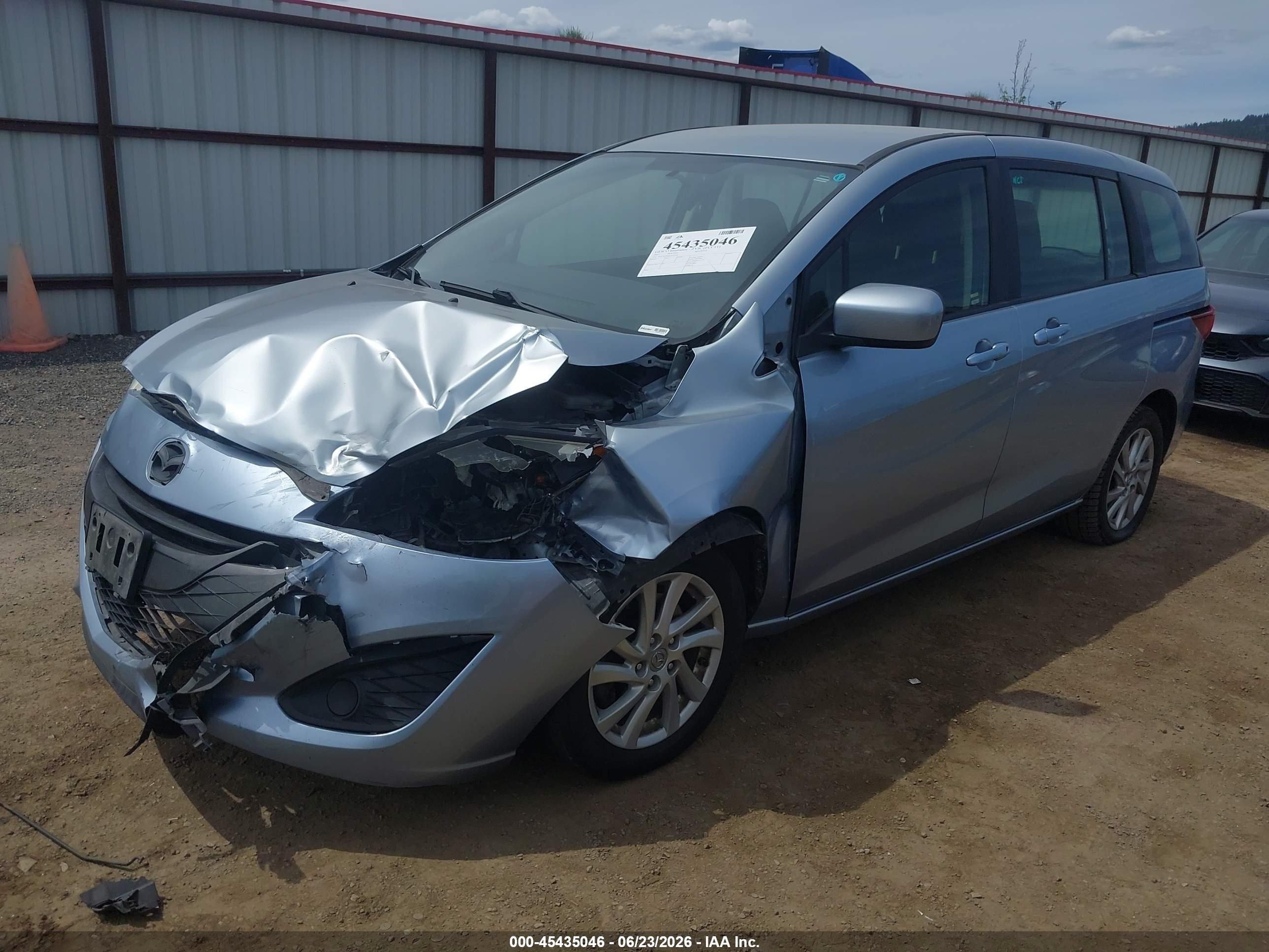 2012 Mazda Mazda5 Sport Blue vin: JM1CW2BL0C0117354