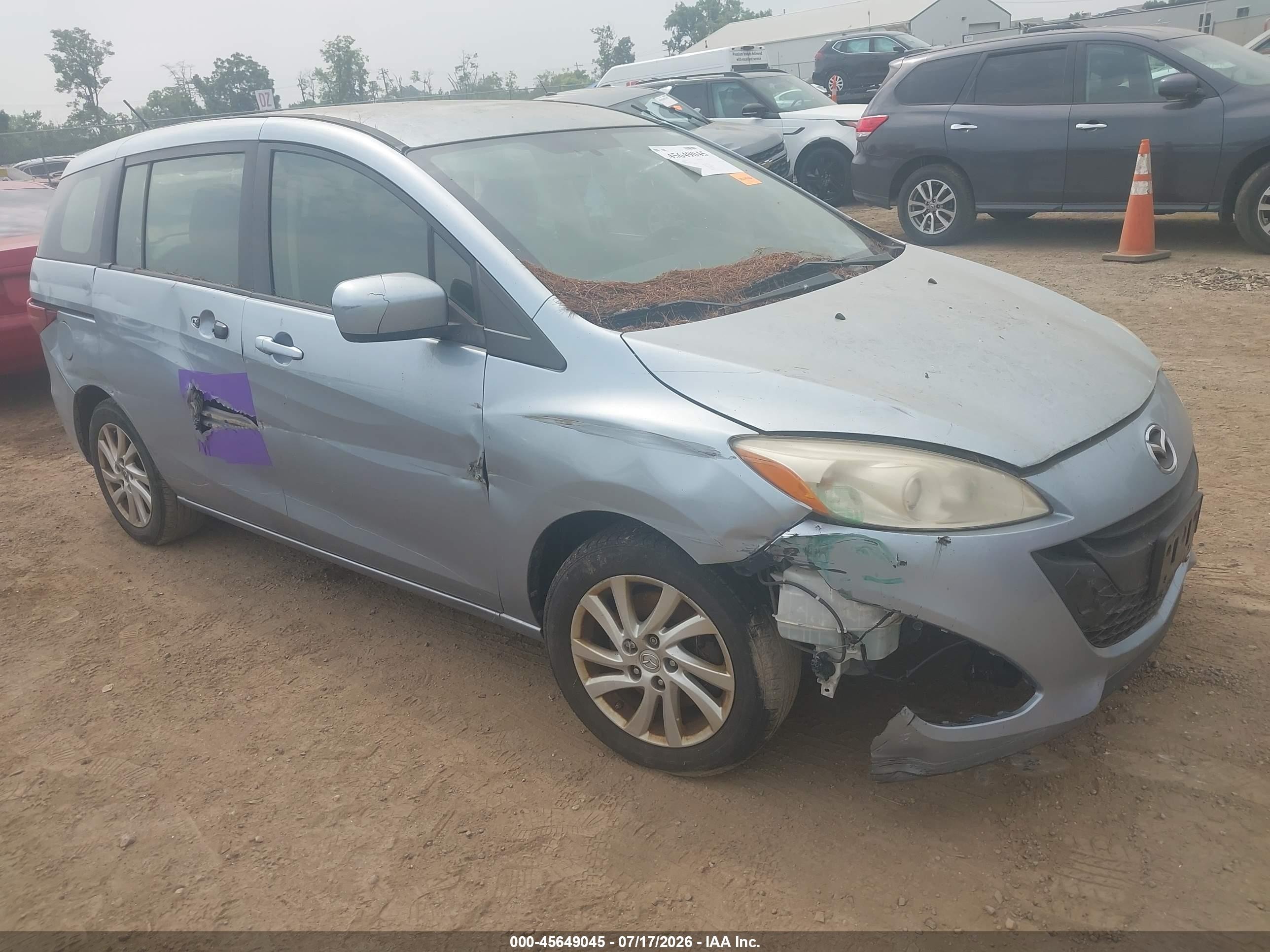 2012 Mazda Mazda5 Sport Blue vin: JM1CW2BL0C0132730