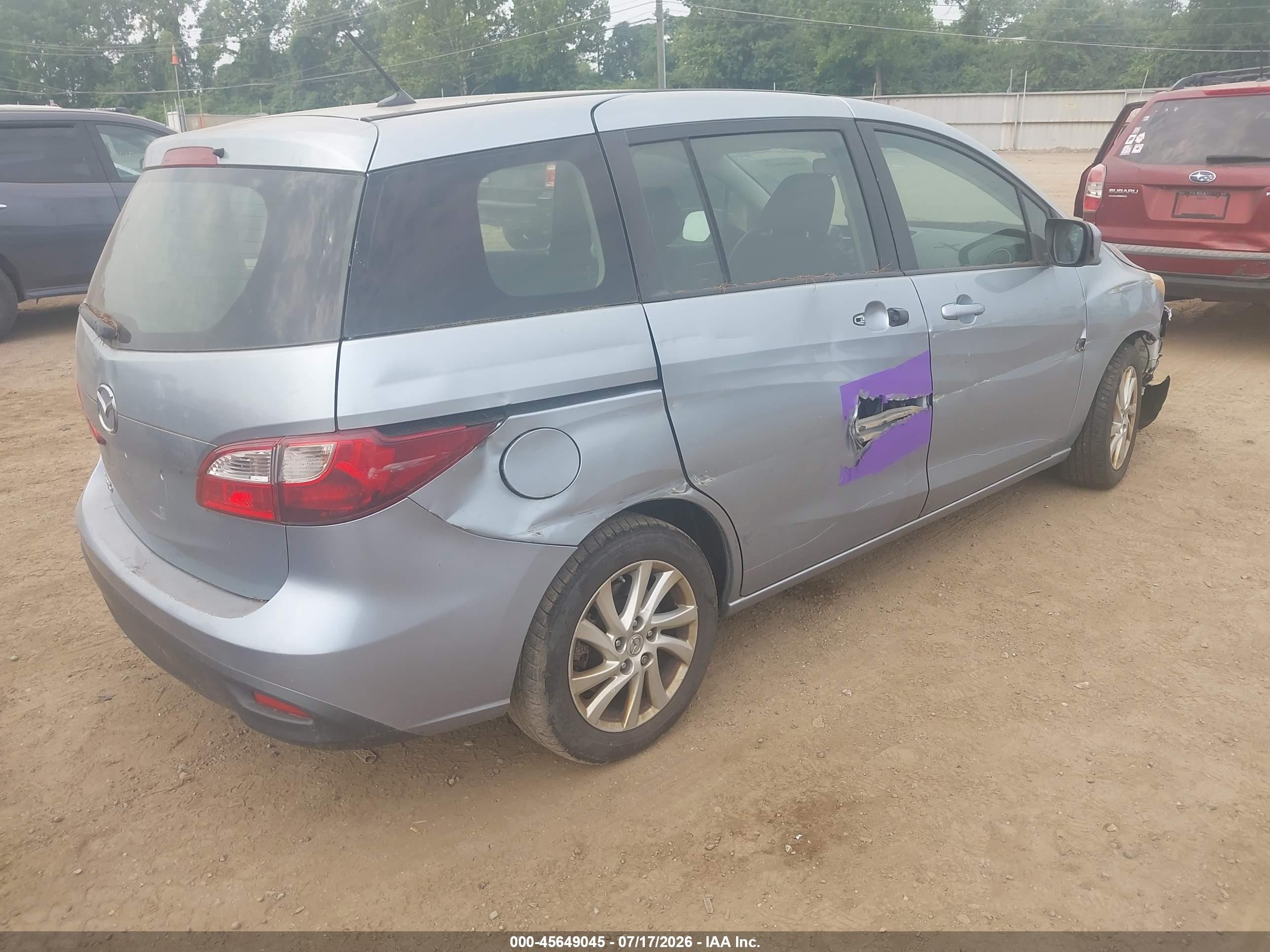 2012 Mazda Mazda5 Sport Blue vin: JM1CW2BL0C0132730