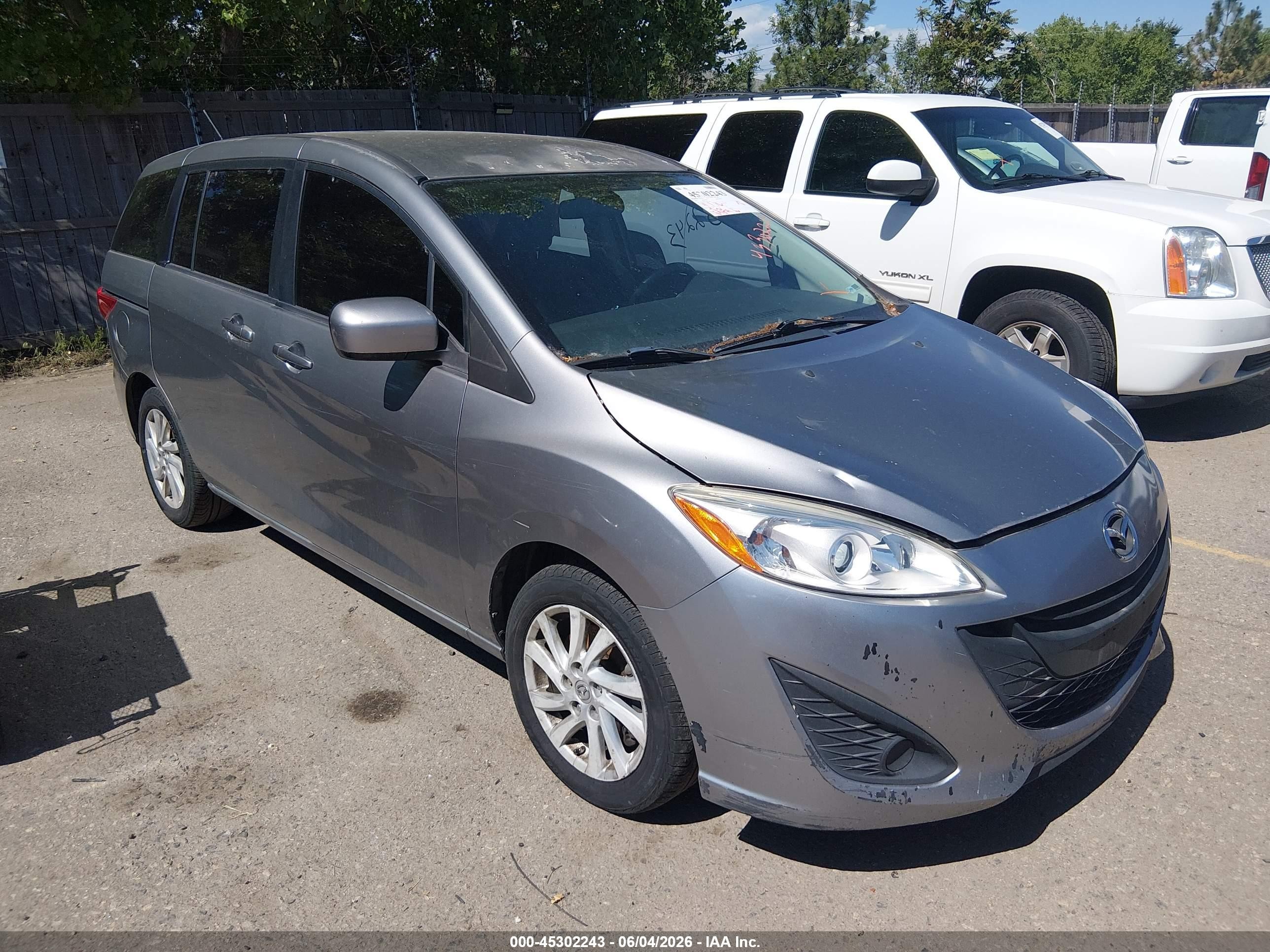2012 Mazda Mazda5 Sport Серебряный vin: JM1CW2BL0C0136180