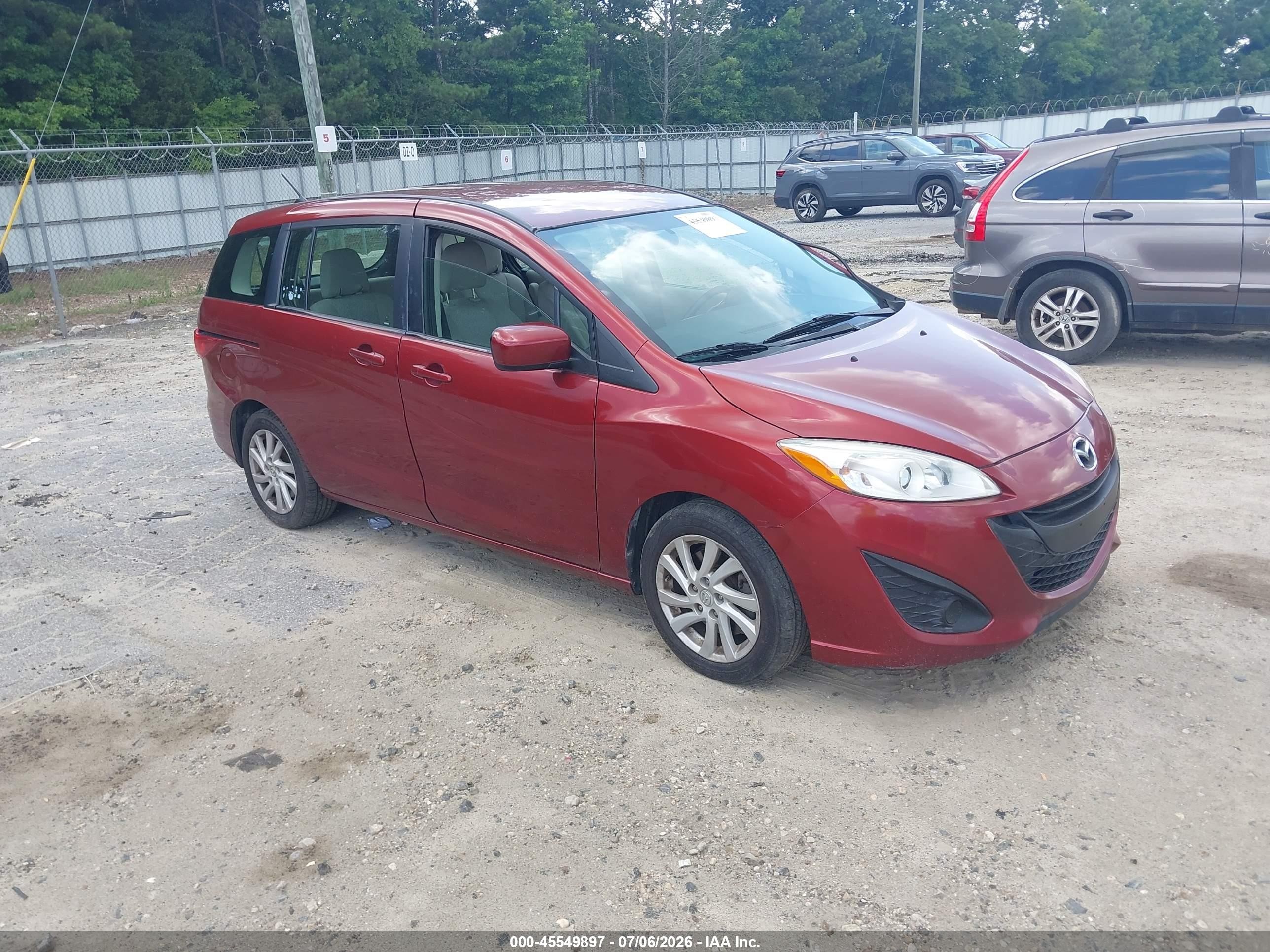 2012 Mazda Mazda5 Sport Maroon vin: JM1CW2BL1C0105309