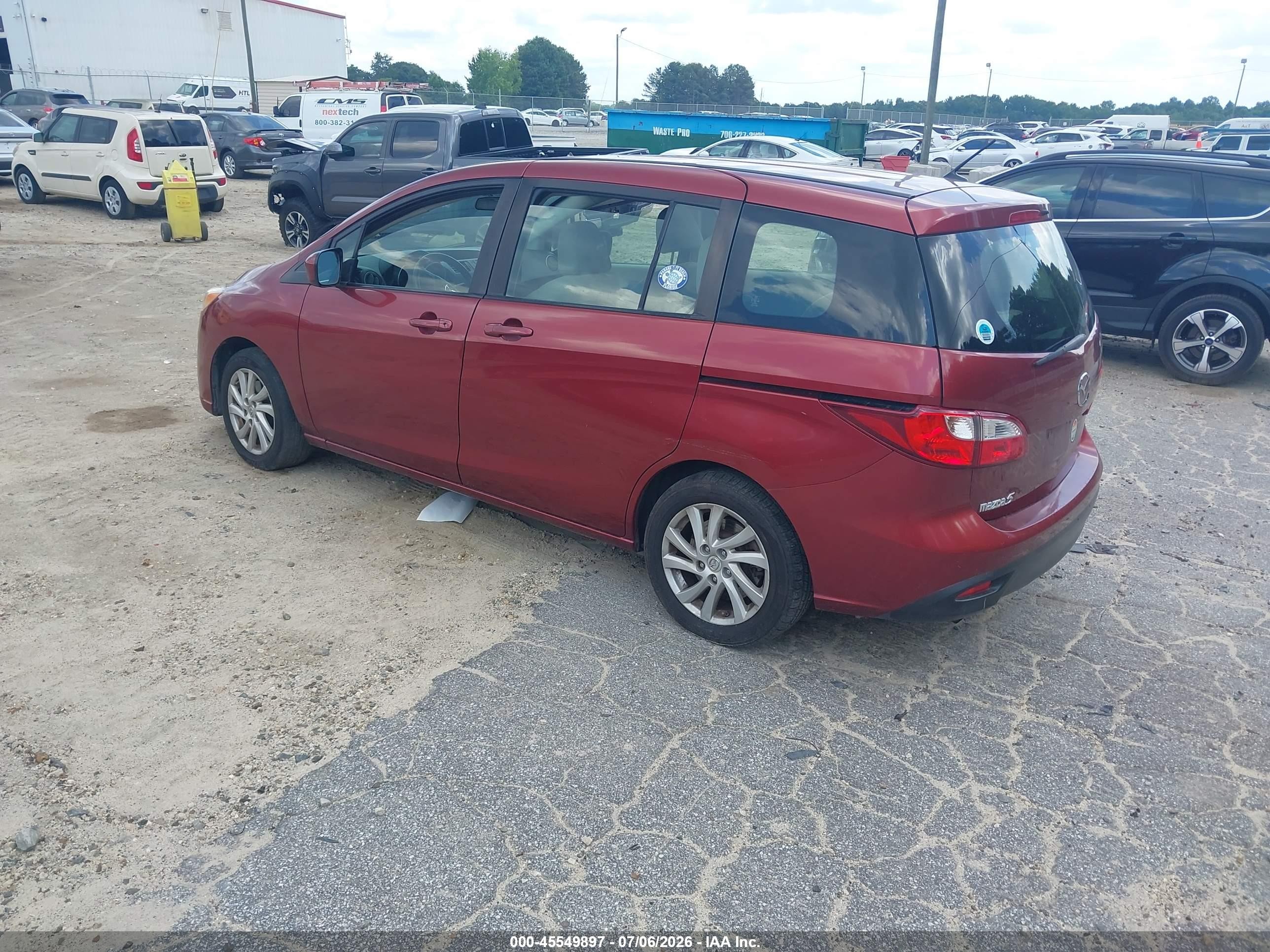 2012 Mazda Mazda5 Sport Maroon vin: JM1CW2BL1C0105309