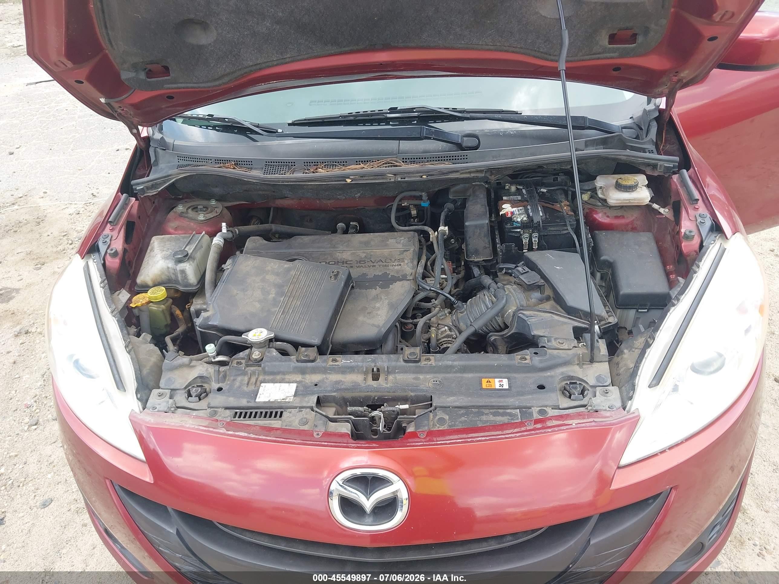 2012 Mazda Mazda5 Sport Maroon vin: JM1CW2BL1C0105309