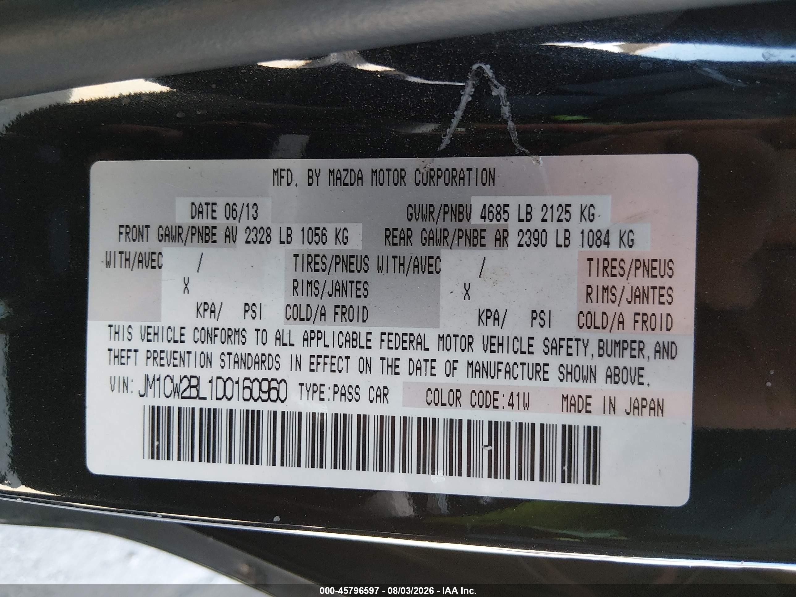 2013 Mazda Mazda5 Sport Black vin: JM1CW2BL1D0160960