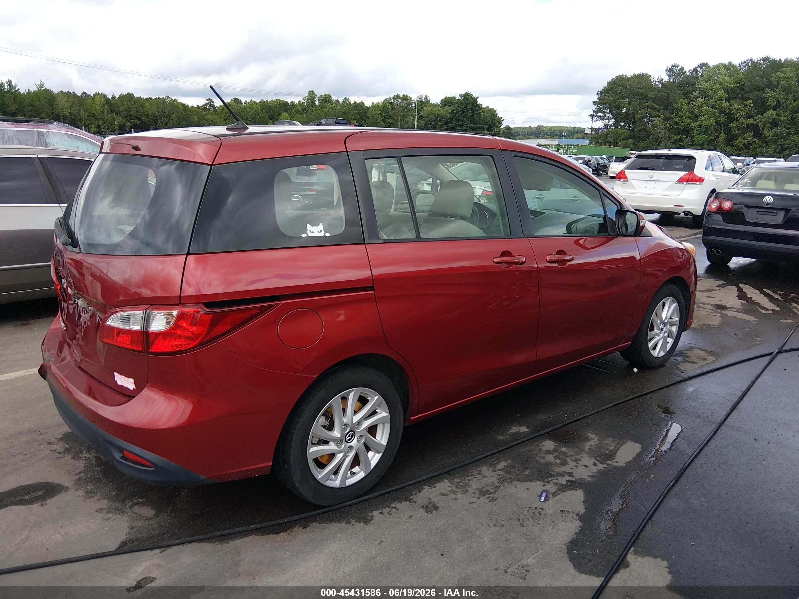 2014 Mazda Mazda5 Sport Красный vin: JM1CW2BL1E0173838