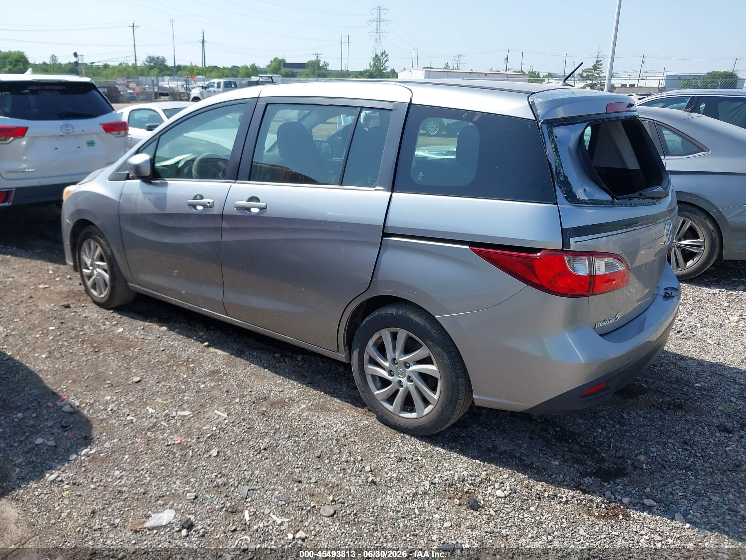 2012 Mazda Mazda5 Sport Silver vin: JM1CW2BL2C0102449