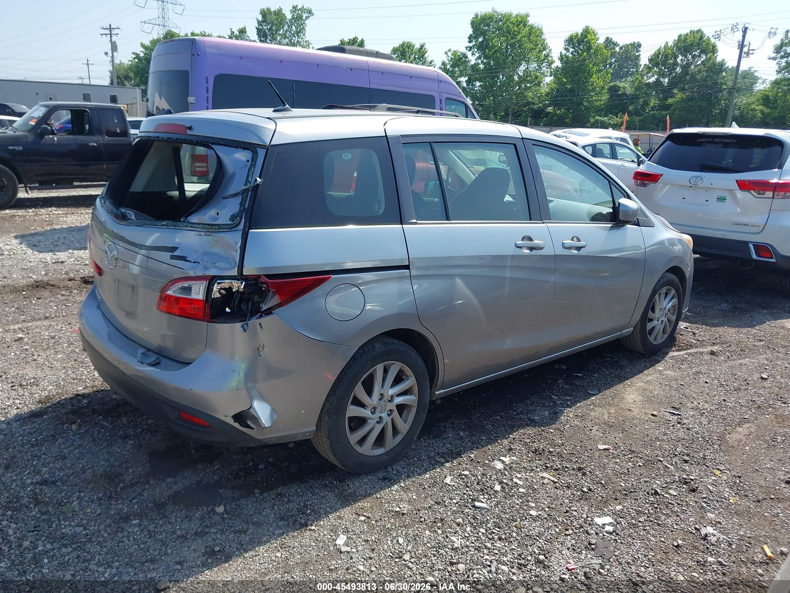 2012 Mazda Mazda5 Sport Silver vin: JM1CW2BL2C0102449