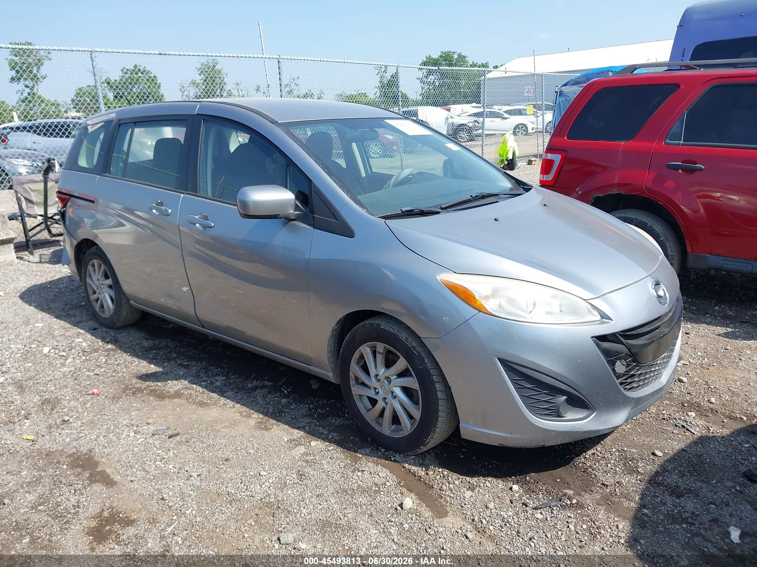2012 Mazda Mazda5 Sport Silver vin: JM1CW2BL2C0102449