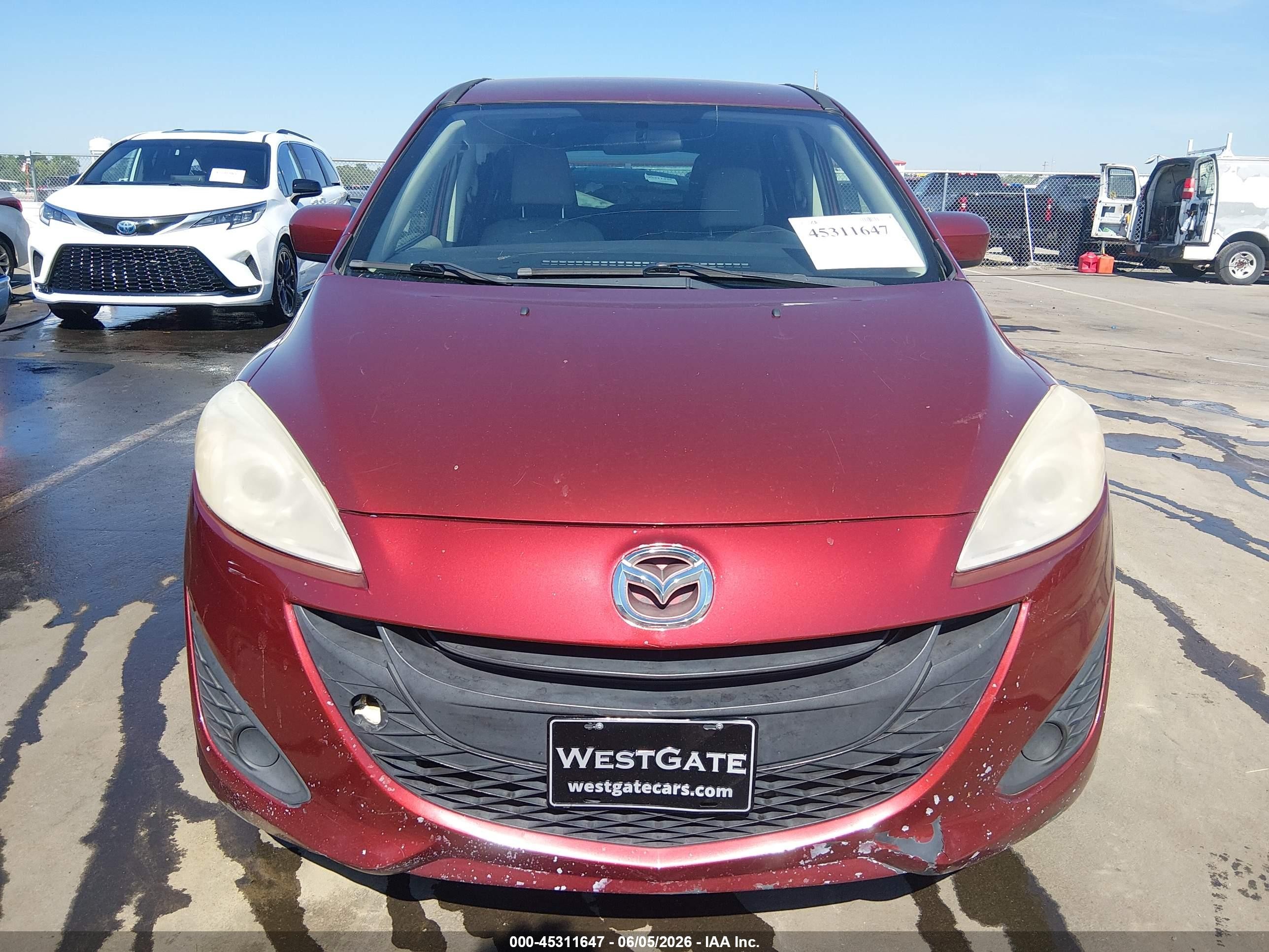 2012 Mazda Mazda5 Sport Red vin: JM1CW2BL2C0110096
