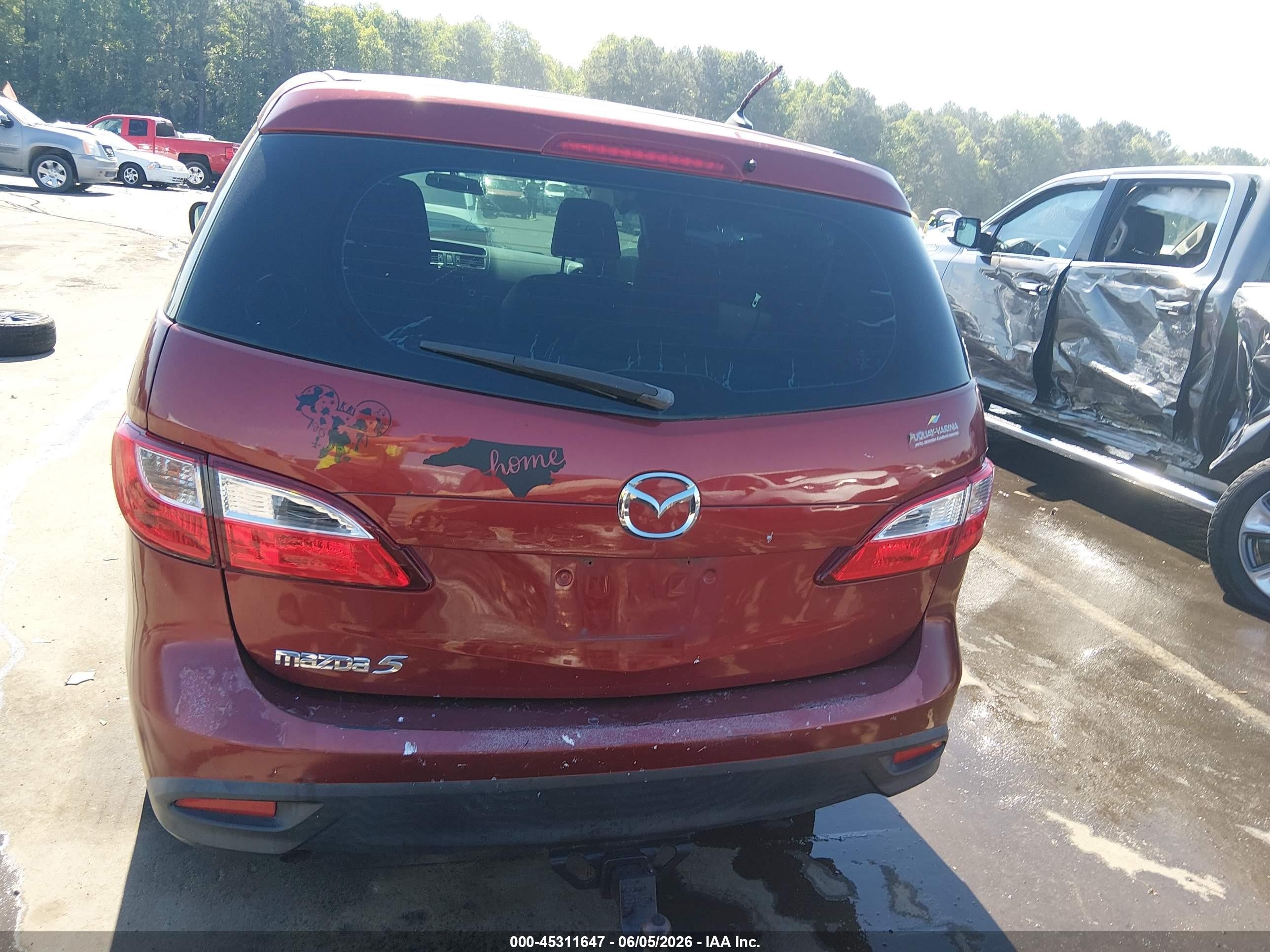 2012 Mazda Mazda5 Sport Red vin: JM1CW2BL2C0110096