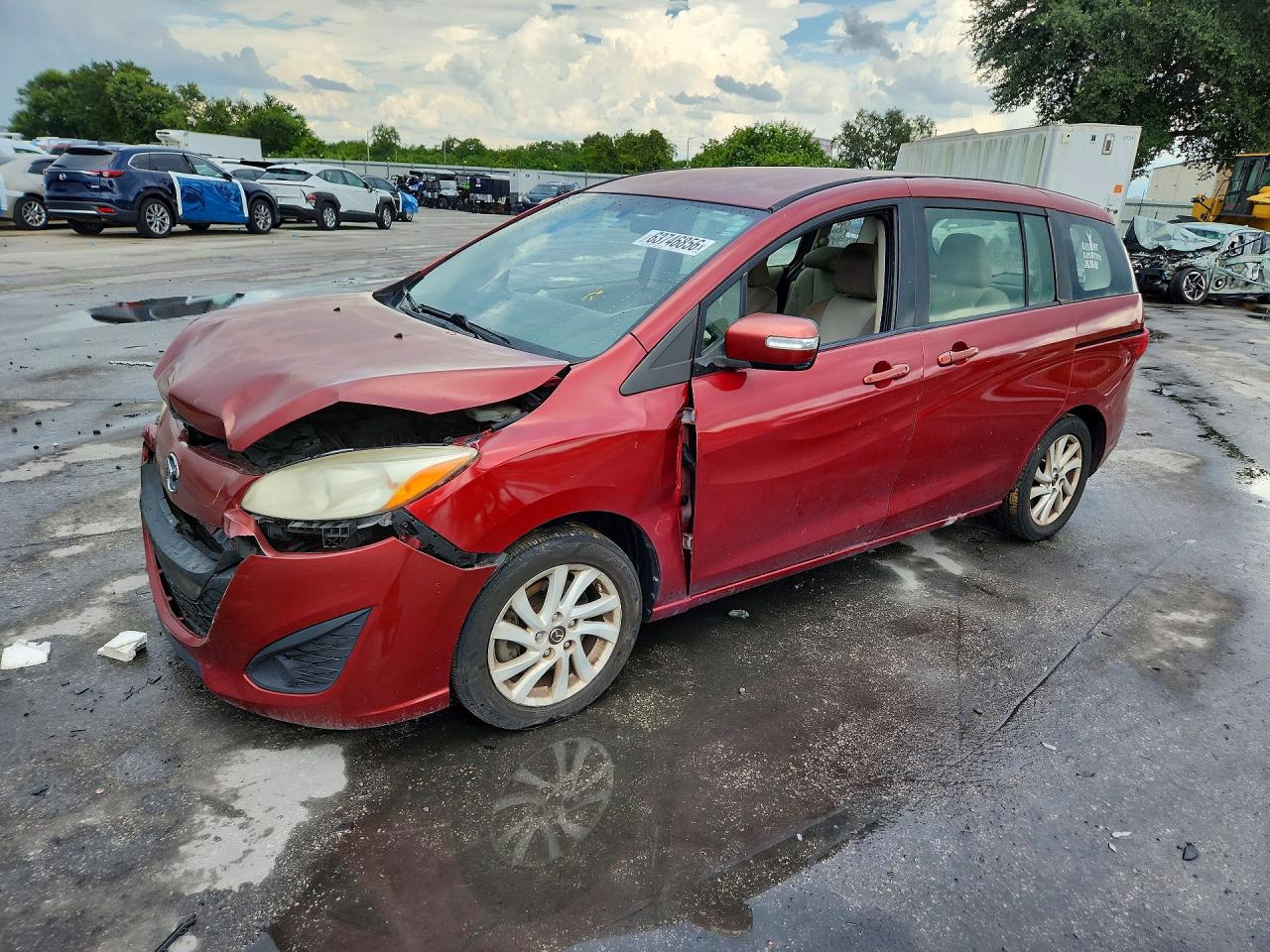 2015 Mazda 5 Sport Red vin: JM1CW2BL2F0184168