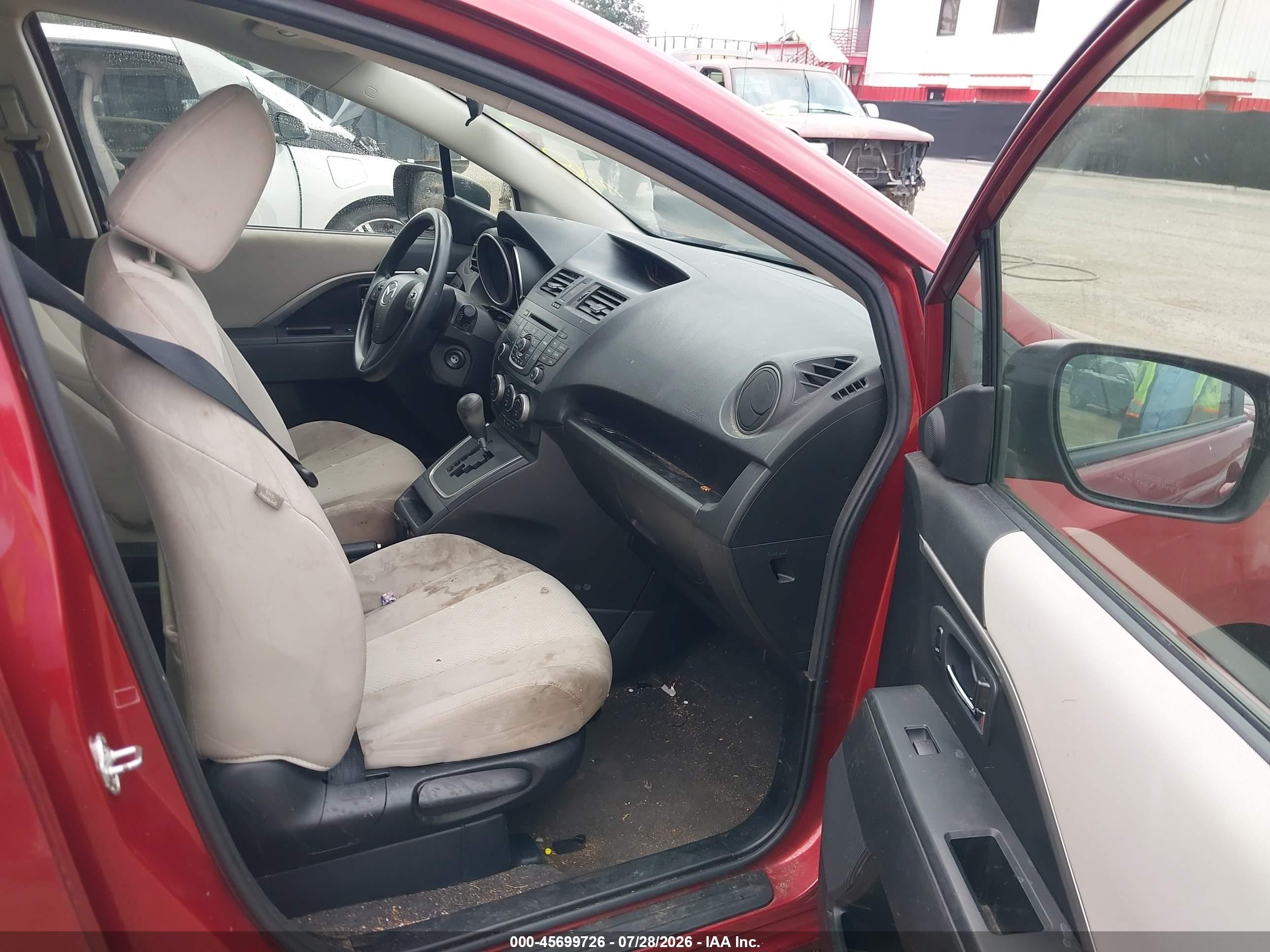 2015 Mazda Mazda5 Sport Красный vin: JM1CW2BL2F0187099