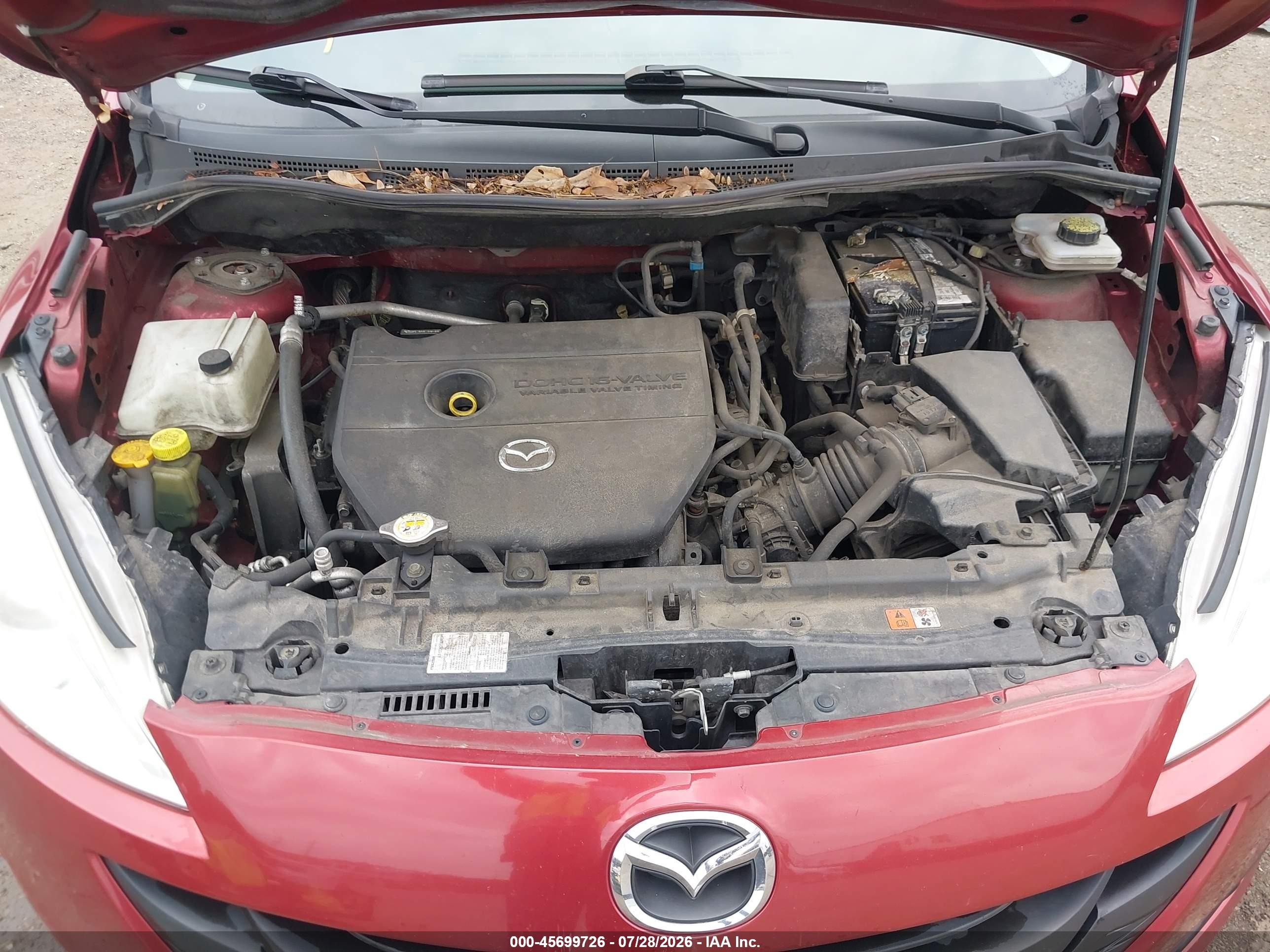 2015 Mazda Mazda5 Sport Красный vin: JM1CW2BL2F0187099