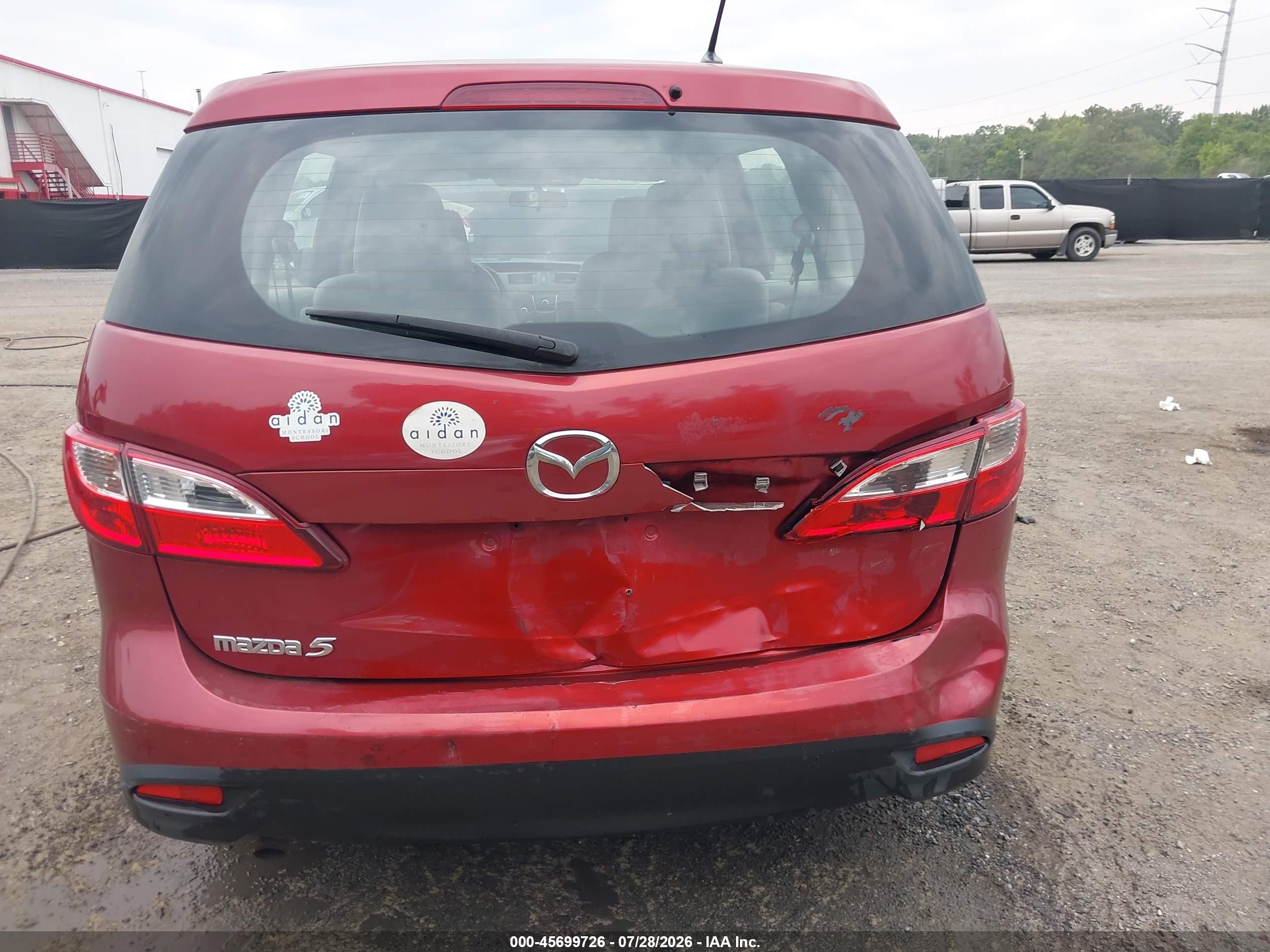 2015 Mazda Mazda5 Sport Красный vin: JM1CW2BL2F0187099