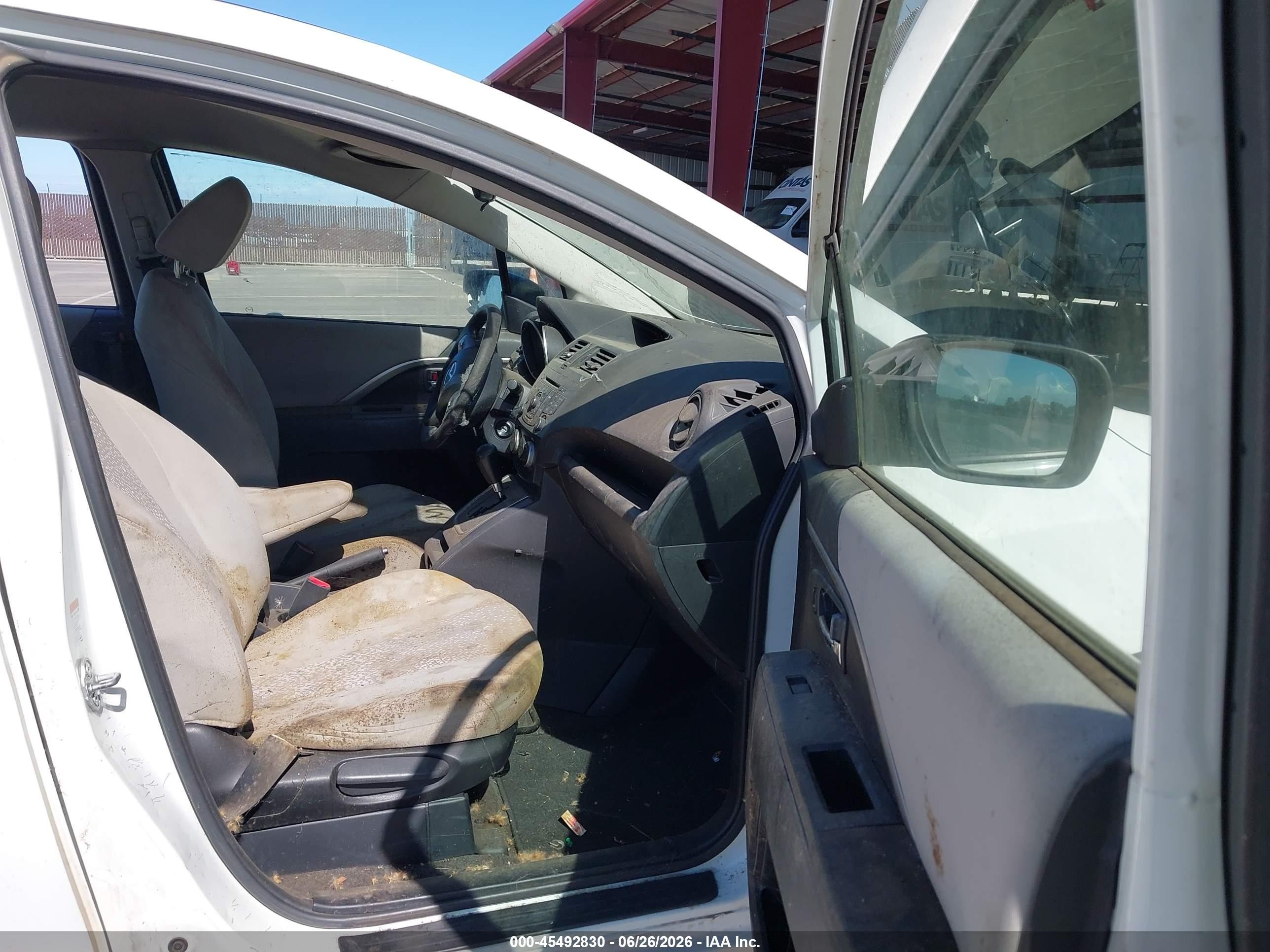 2012 Mazda Mazda5 Sport White vin: JM1CW2BL3C0103464