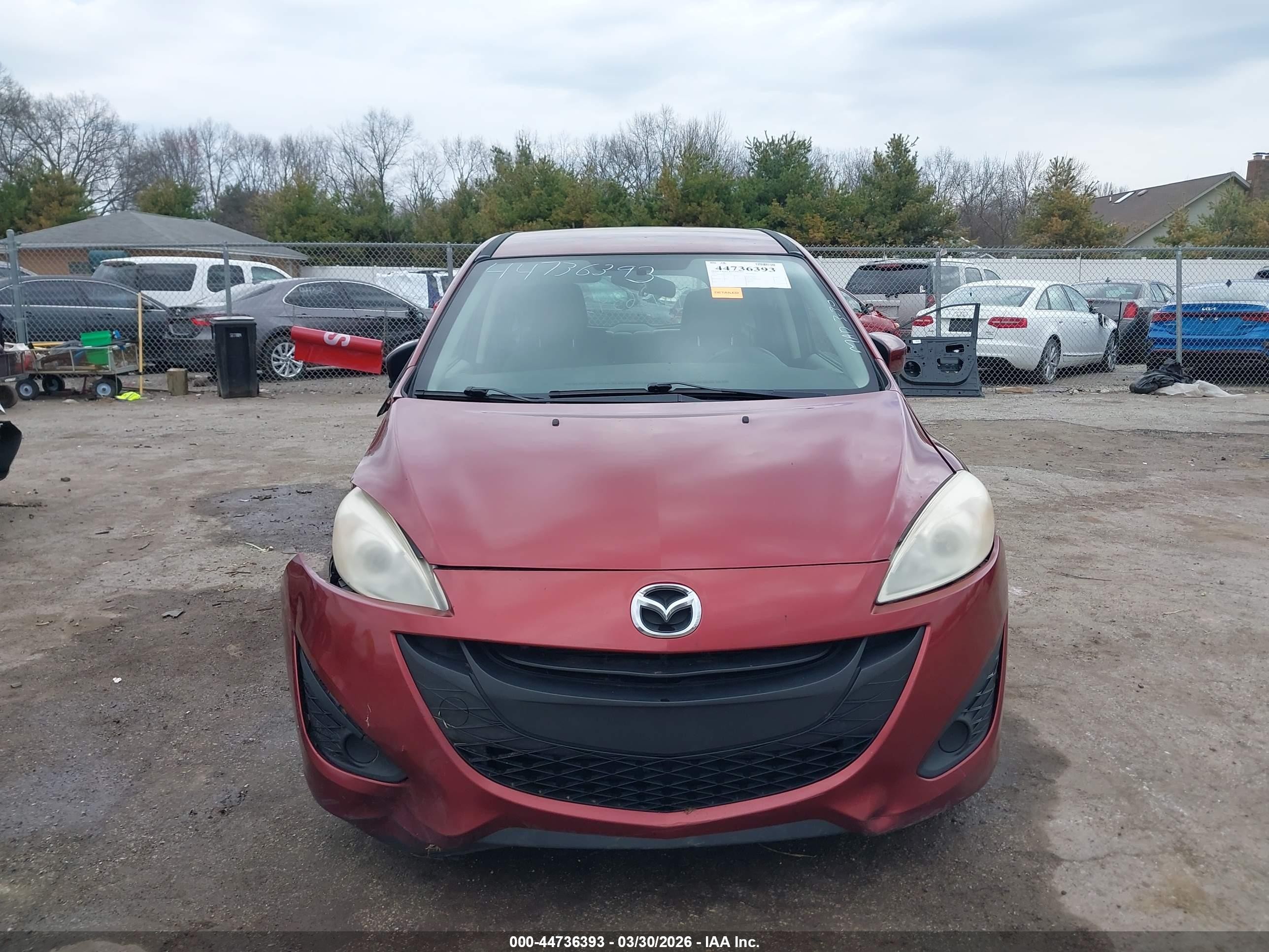 2012 Mazda Mazda5 Sport Red vin: JM1CW2BL3C0110673
