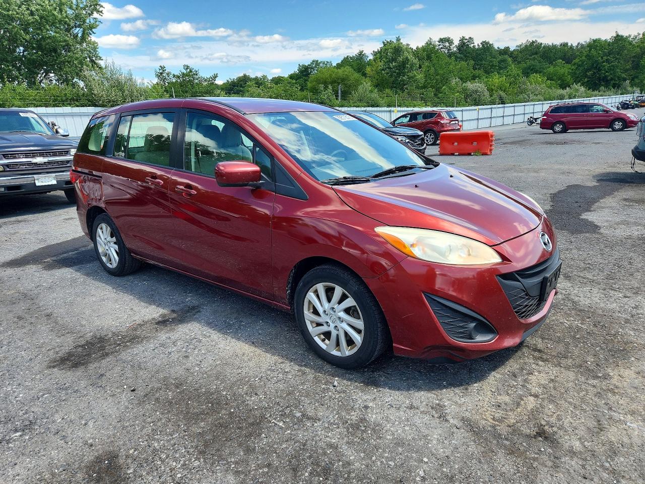 2012 Mazda 5 Burgundy vin: JM1CW2BL3C0112617
