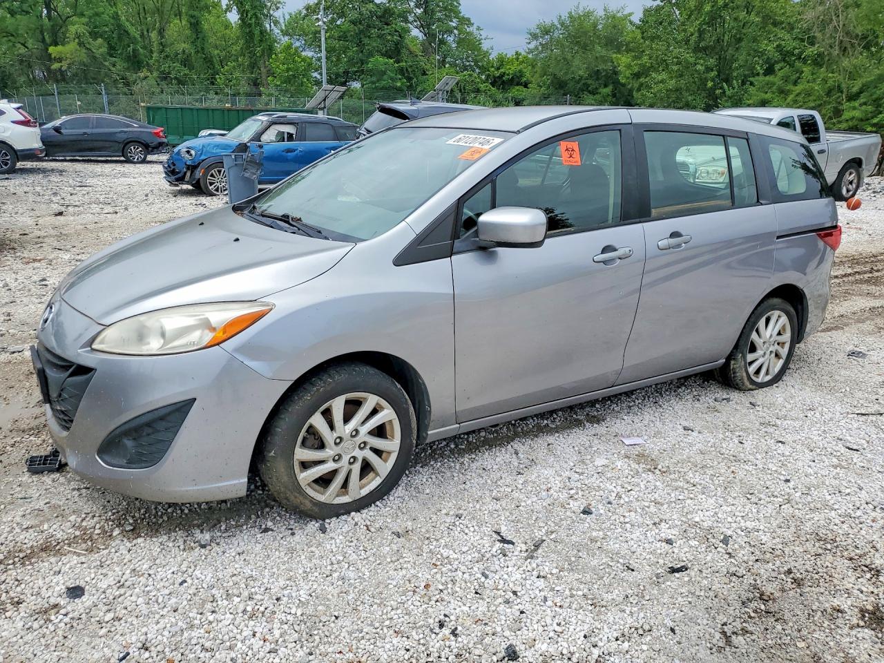 2012 Mazda 5 Silver vin: JM1CW2BL3C0122838