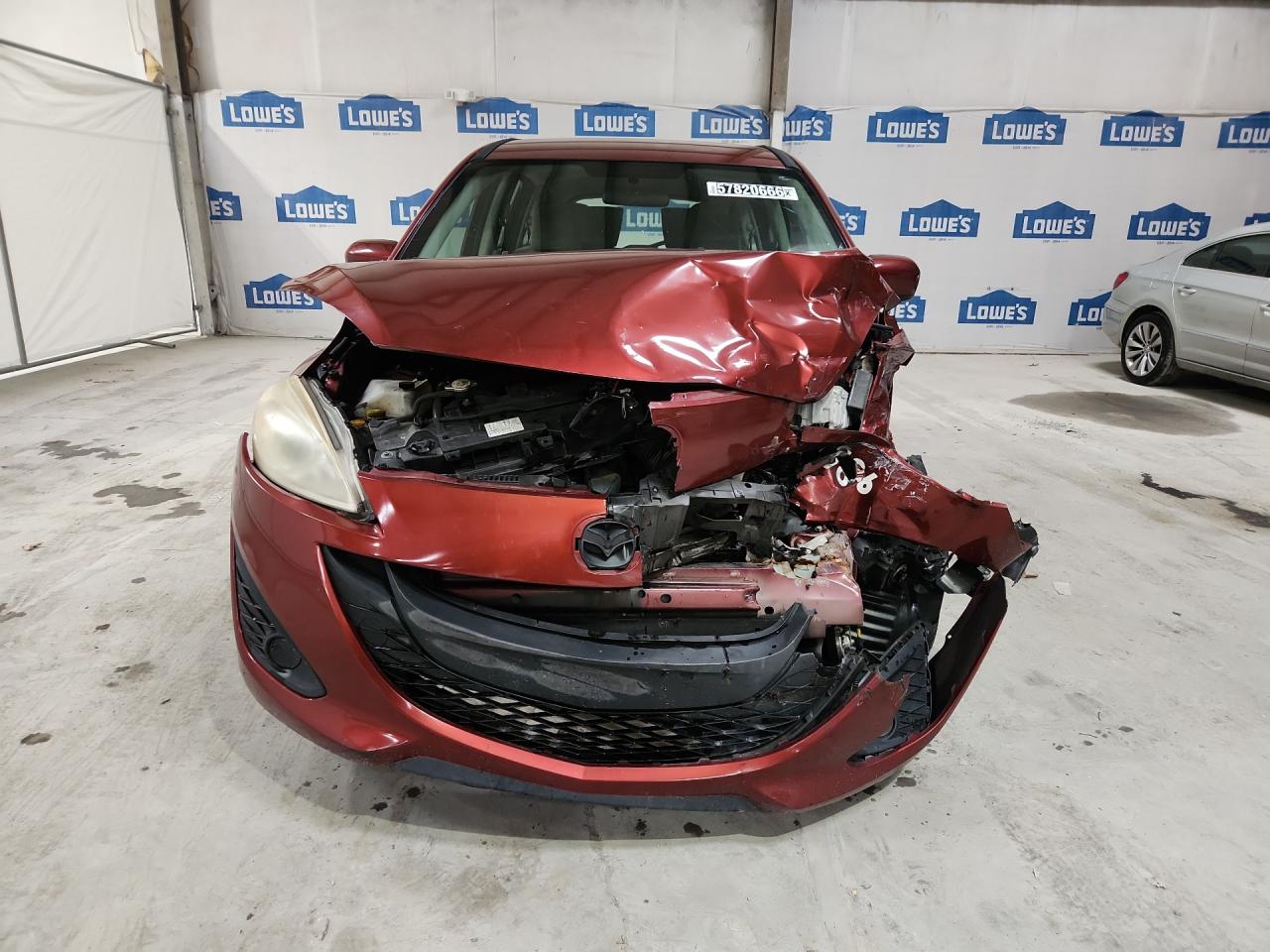 2012 Mazda 5 Red vin: JM1CW2BL3C0144046 Damage: Front Bumper/Cover, Broken, Replacement Required